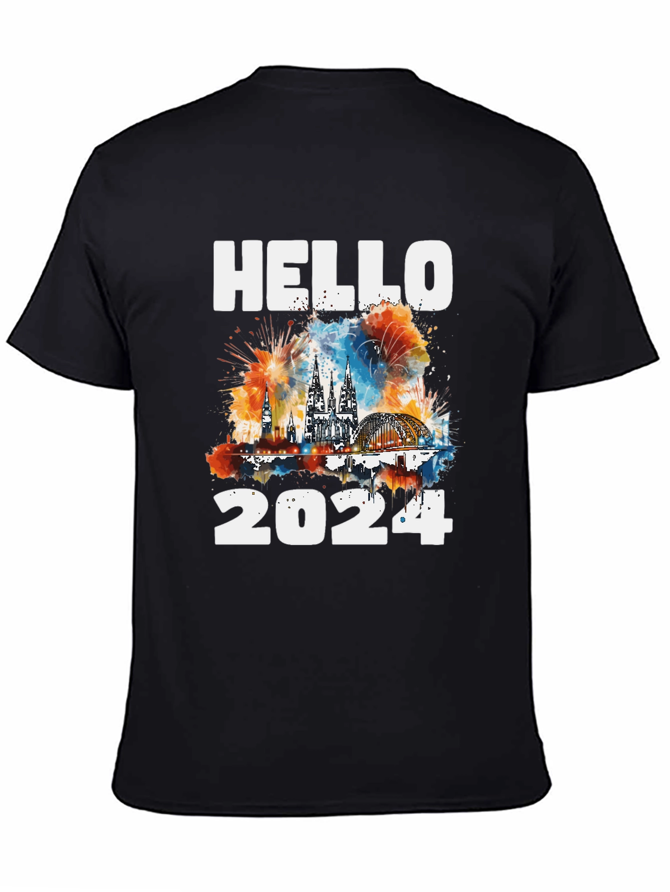 Hello 2024 Cologne Skyline T-Shirt