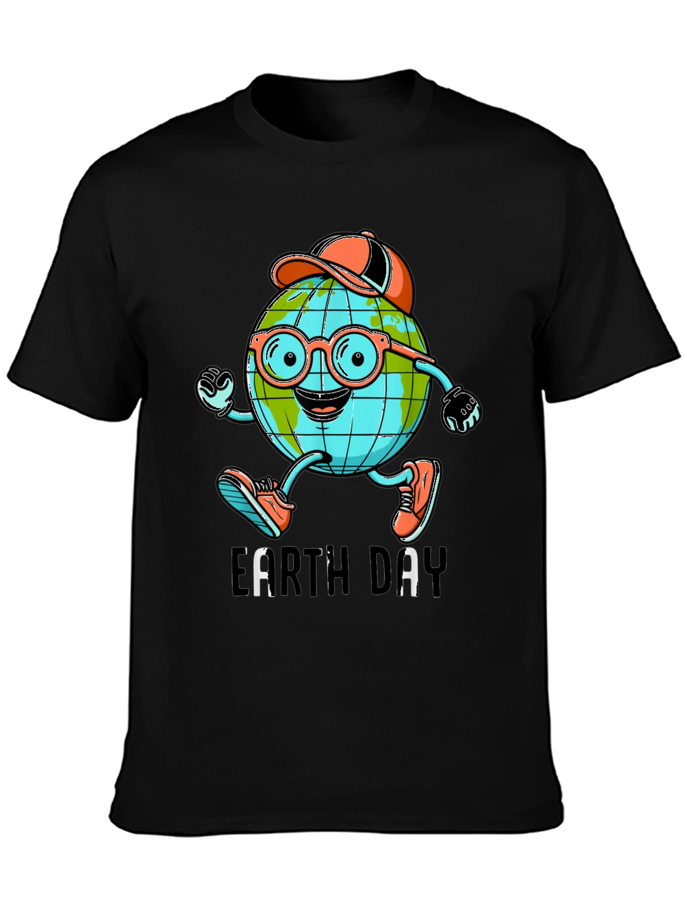 Earth Day Cartoon Globe T-Shirt