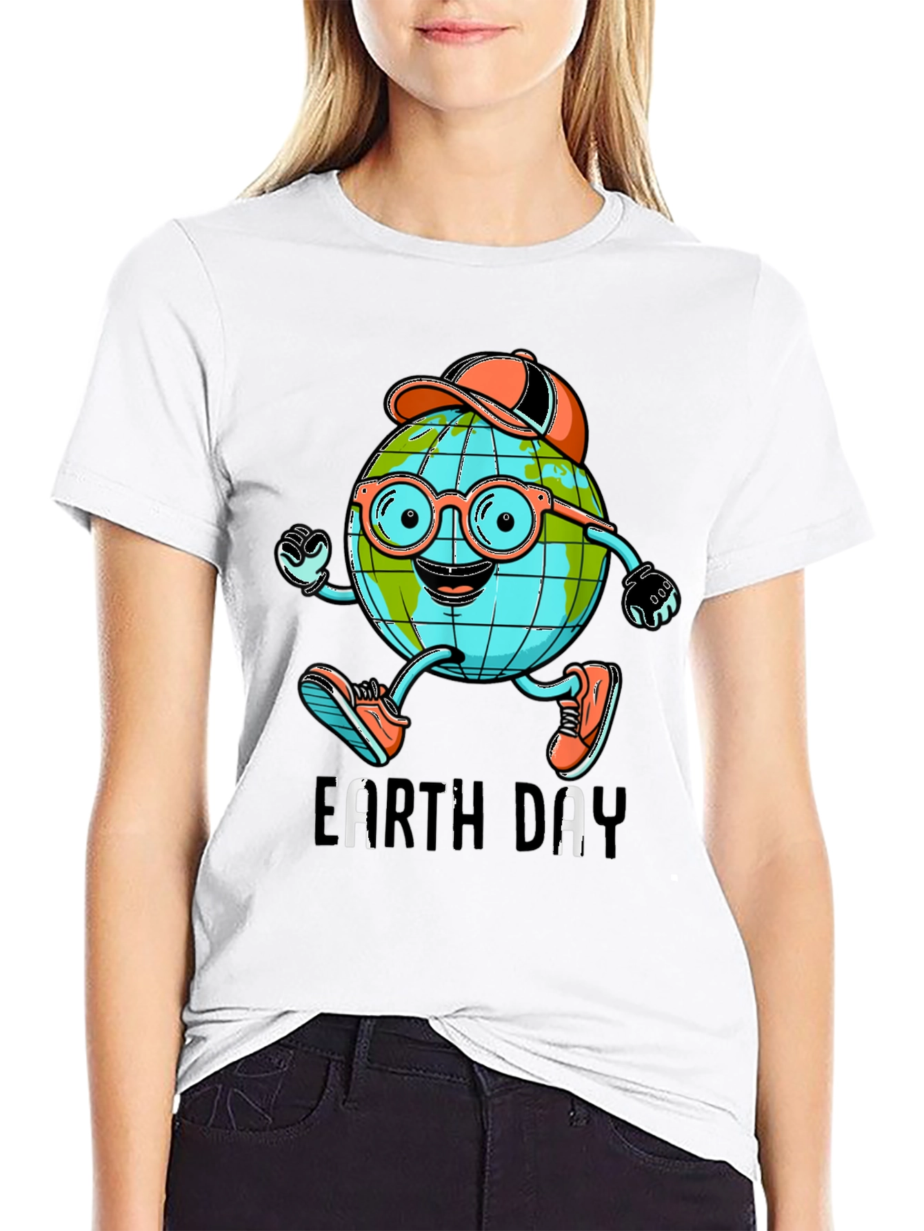 Earth Day Cartoon Globe T-Shirt