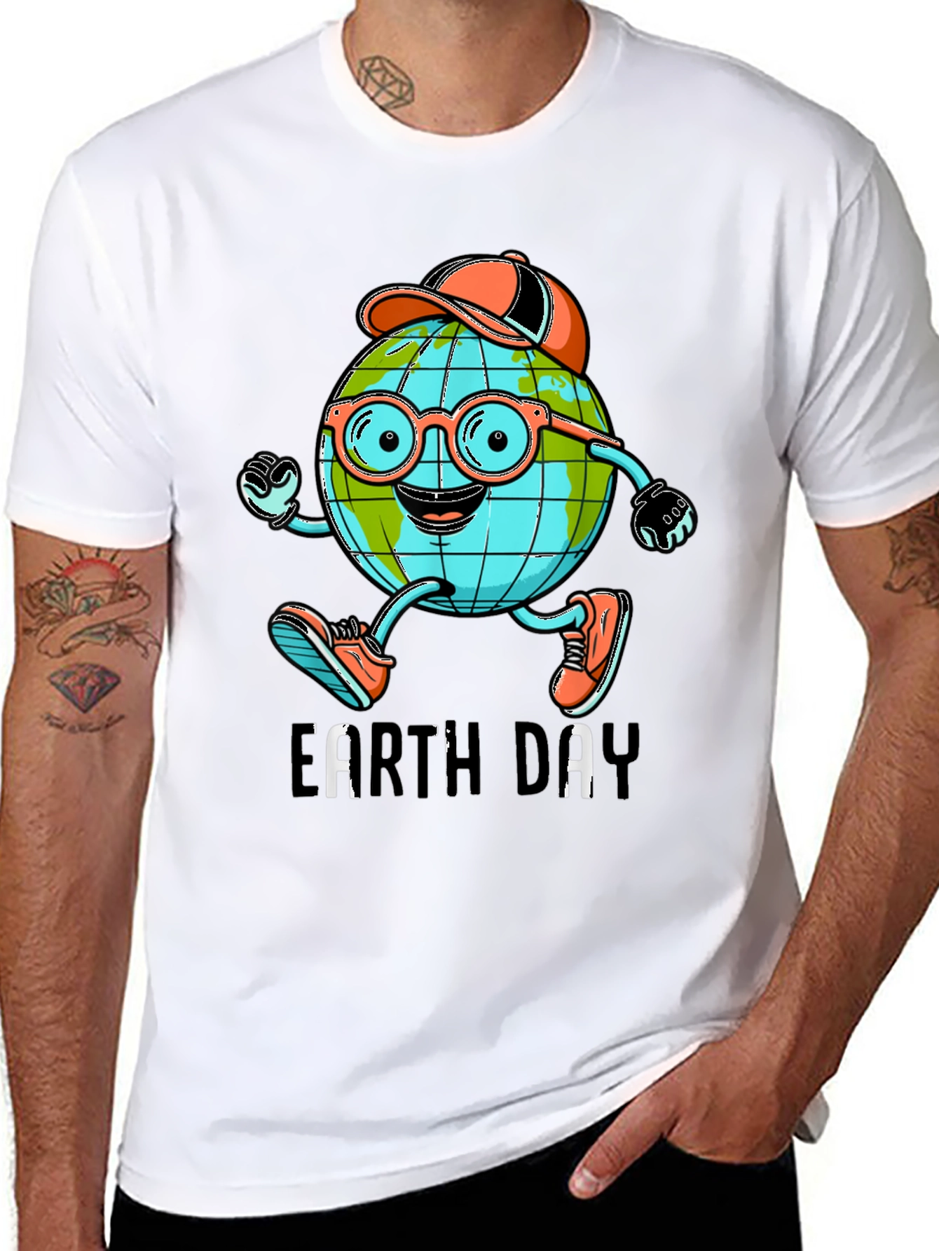 Earth Day Cartoon Globe T-Shirt