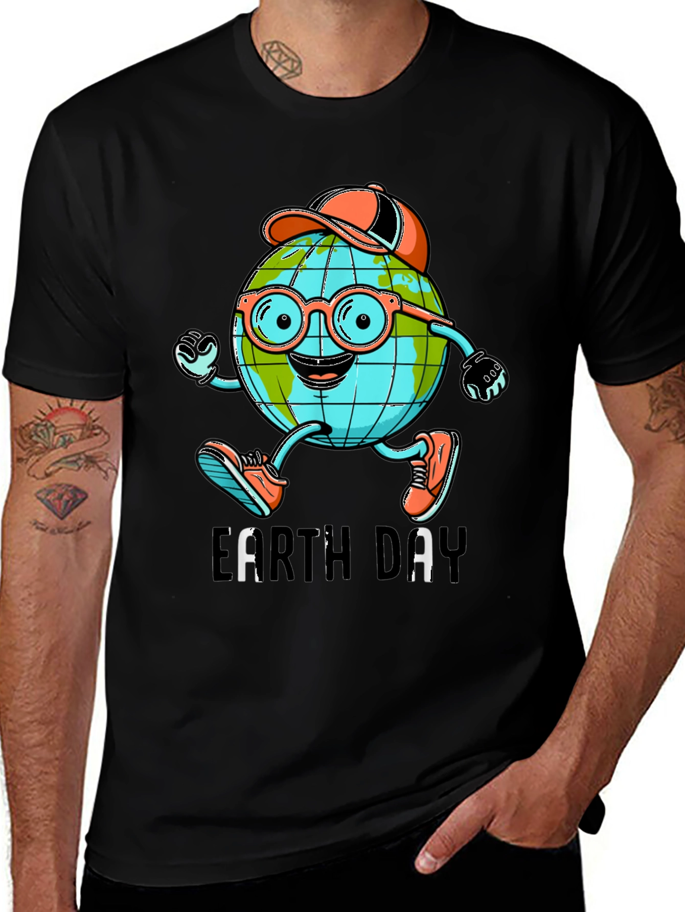 Earth Day Cartoon Globe T-Shirt
