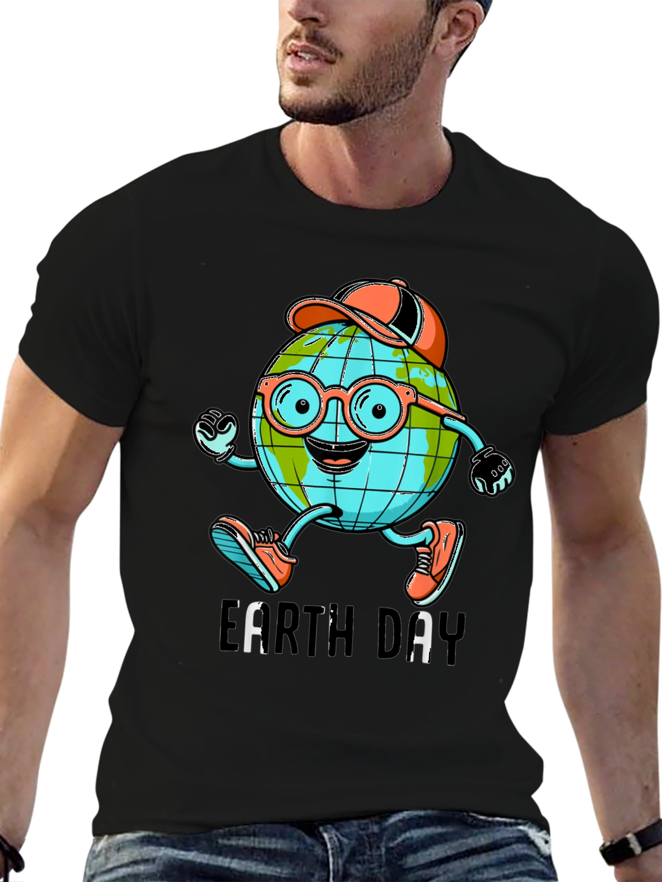 Earth Day Cartoon Globe T-Shirt