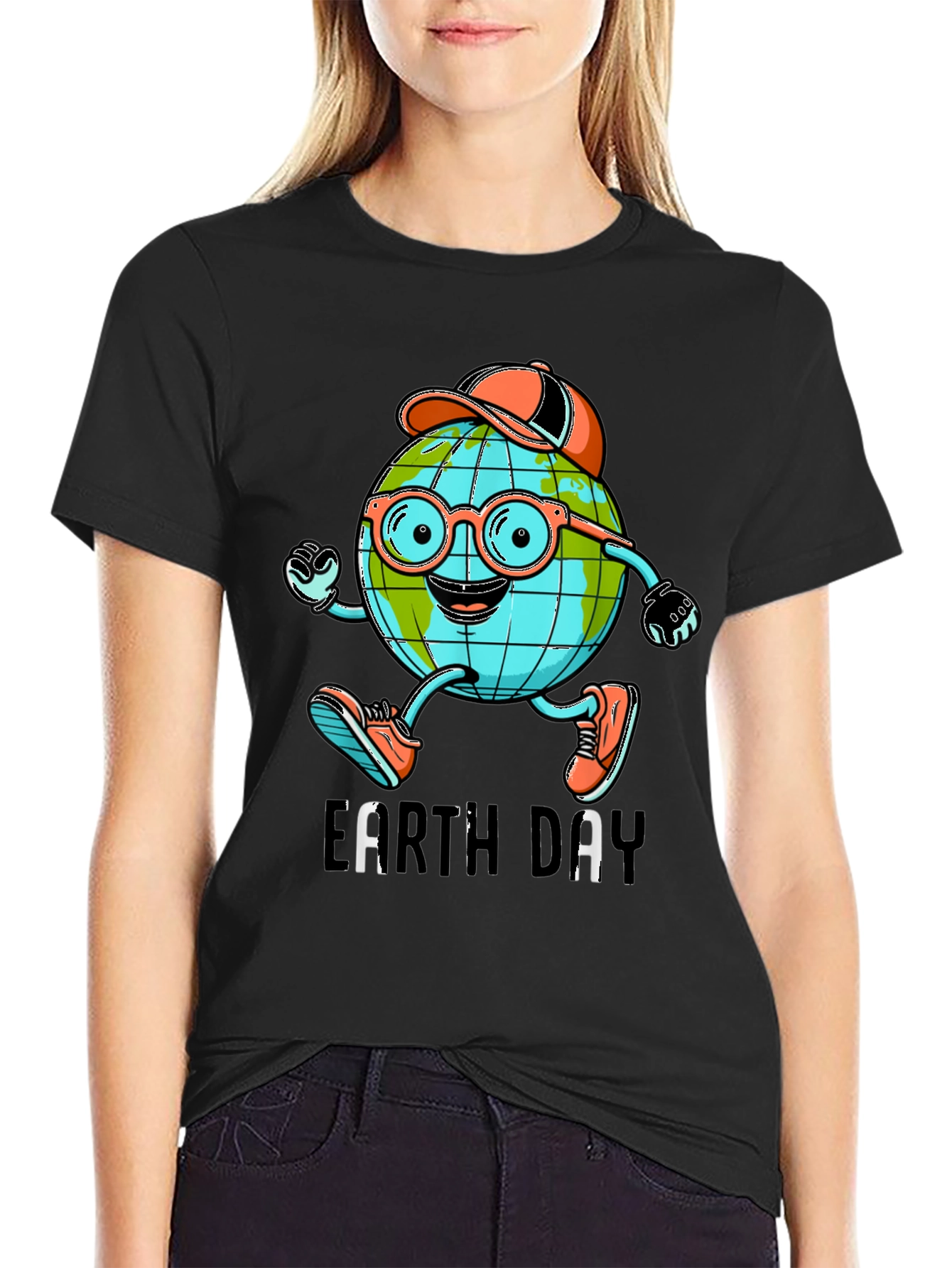 Earth Day Cartoon Globe T-Shirt