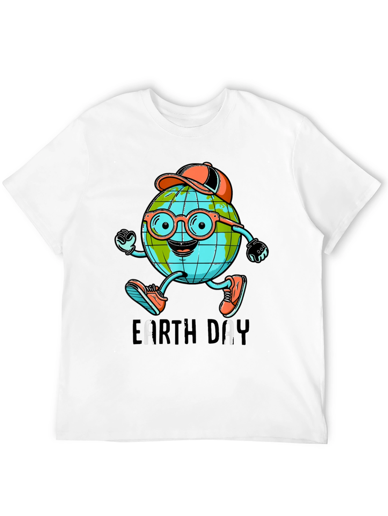 Earth Day Cartoon Globe T-Shirt