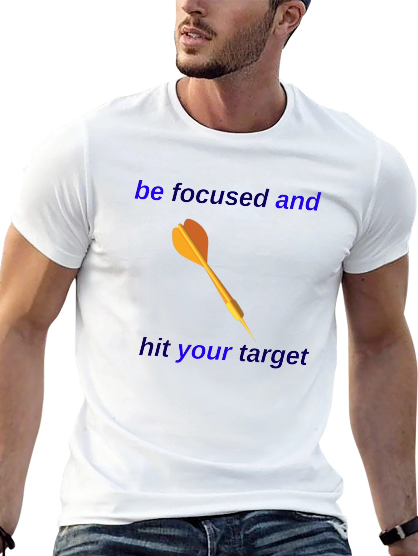 Motivational Dart T-Shirt - Focus and Achieve!