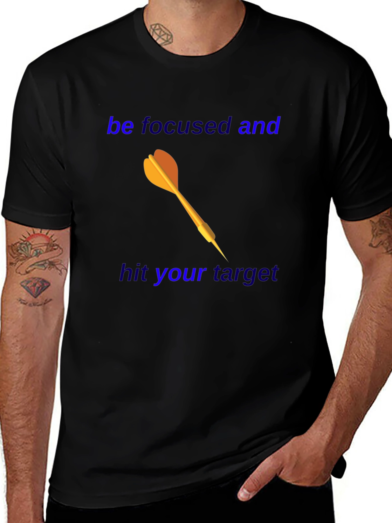 Motivational Dart T-Shirt - Focus and Achieve!