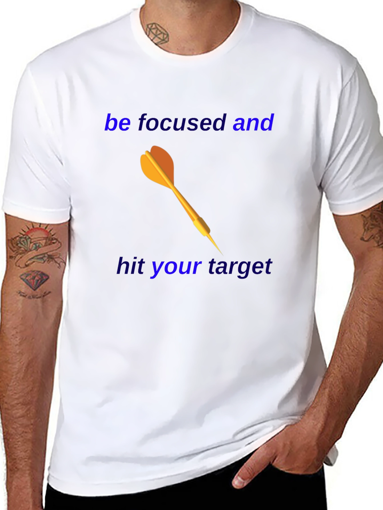 Motivational Dart T-Shirt - Focus and Achieve!