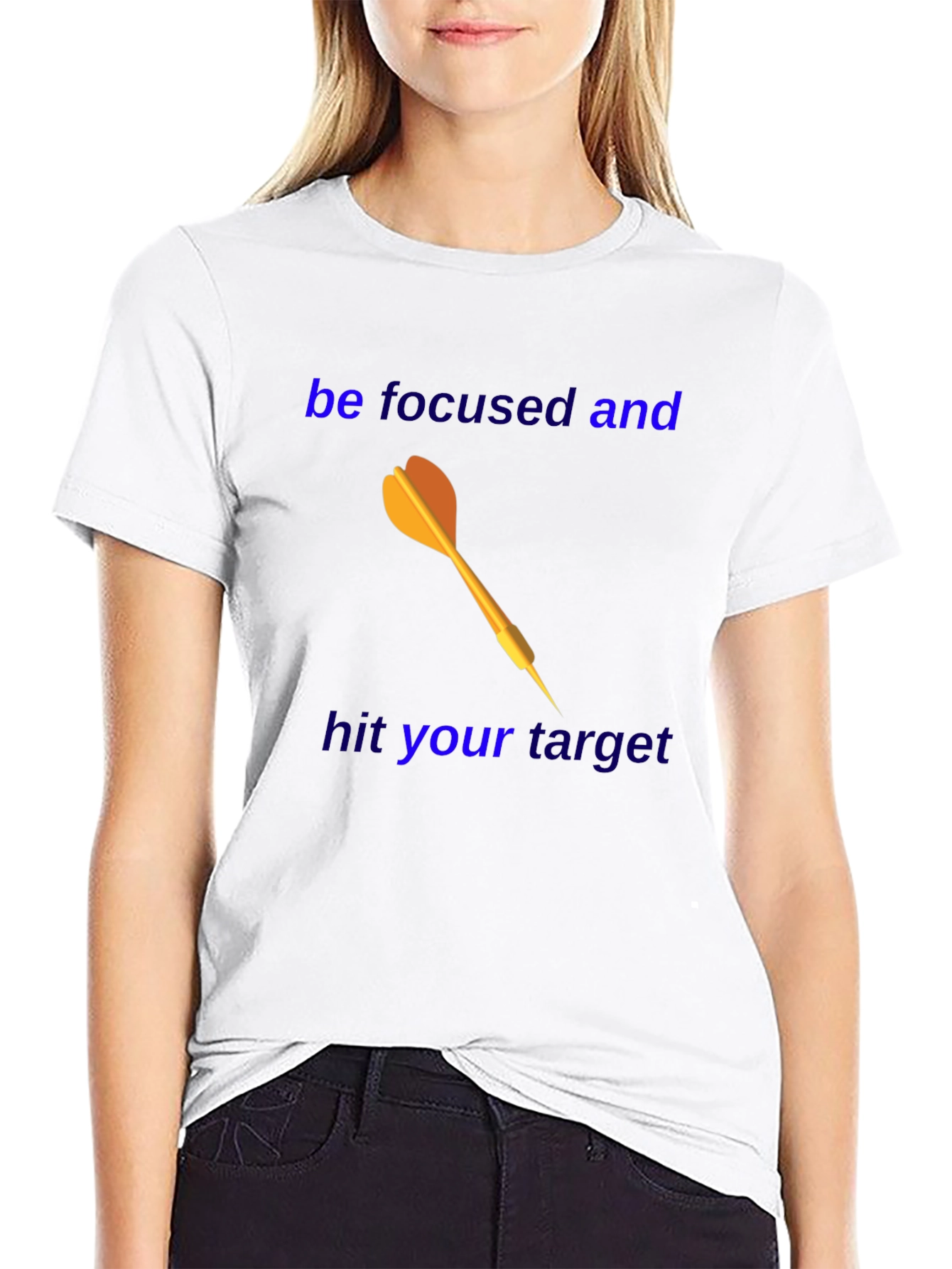 Motivational Dart T-Shirt - Focus and Achieve!