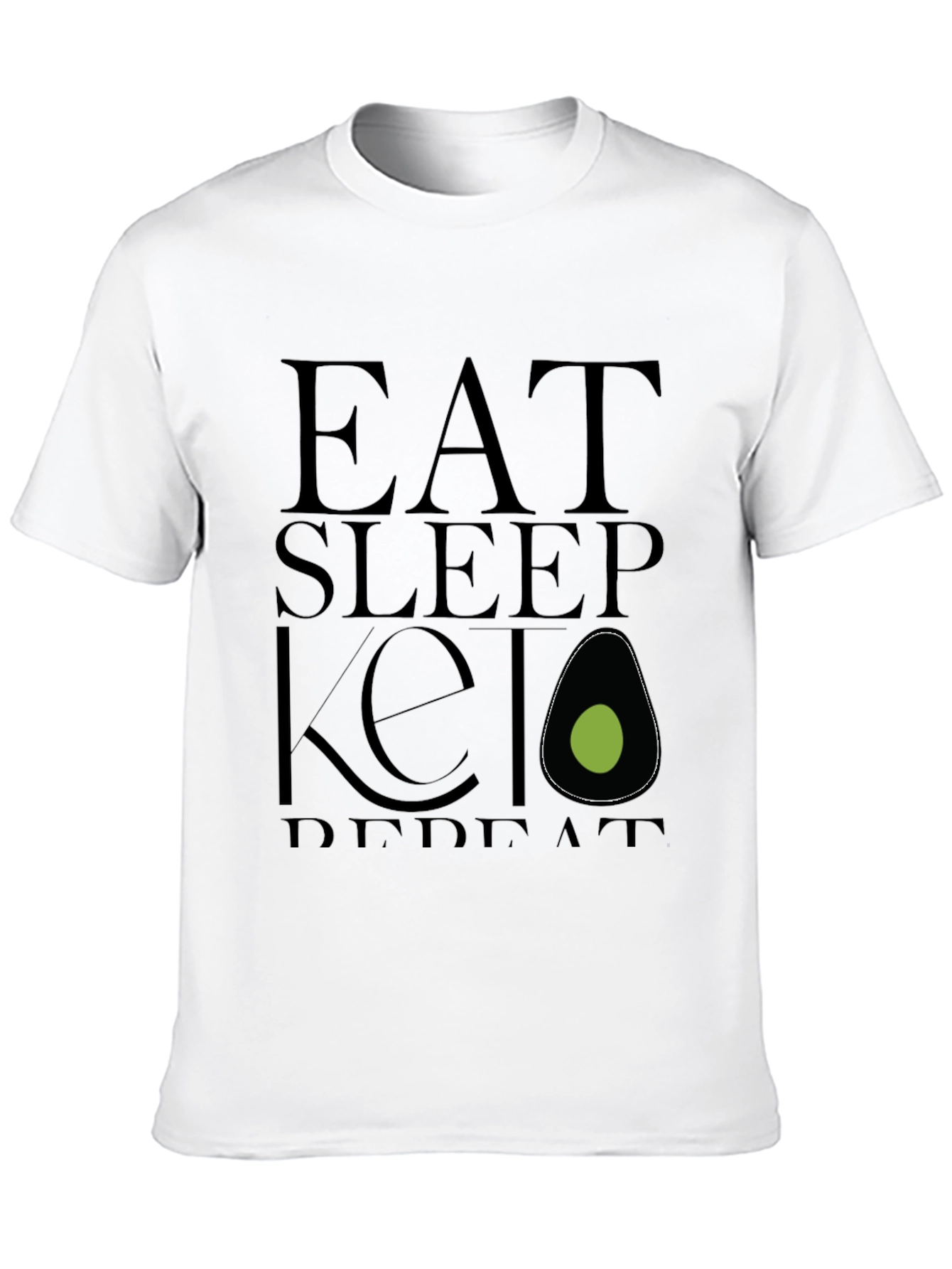 Eat Sleep Keto Repeat Black T-Shirt