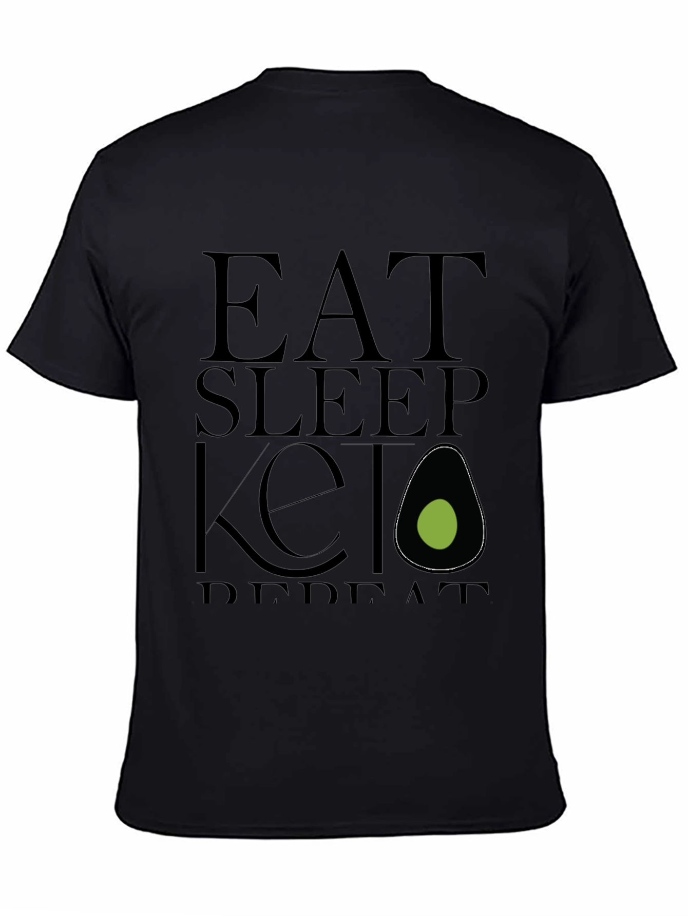Eat Sleep Keto Repeat Black T-Shirt