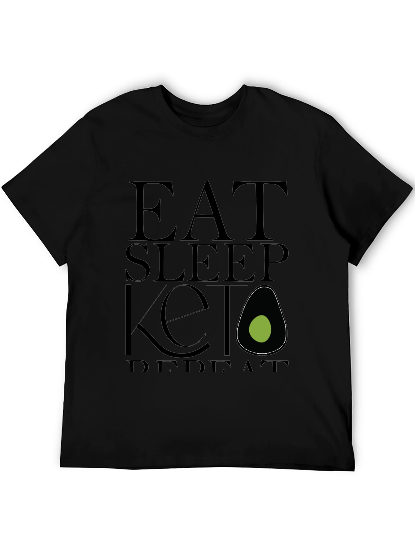 Eat Sleep Keto Repeat Black T-Shirt
