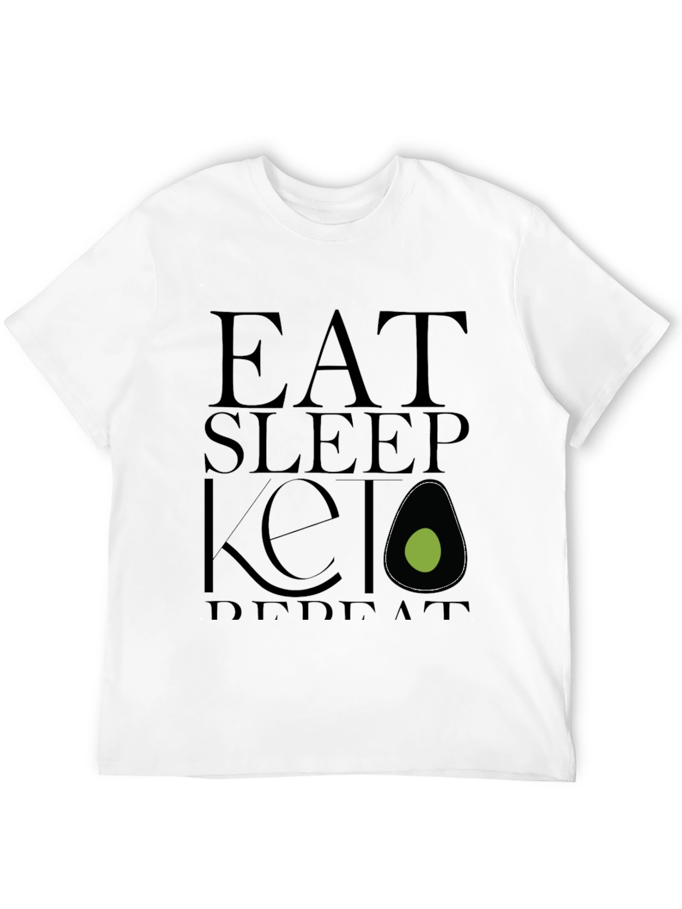 Eat Sleep Keto Repeat Black T-Shirt