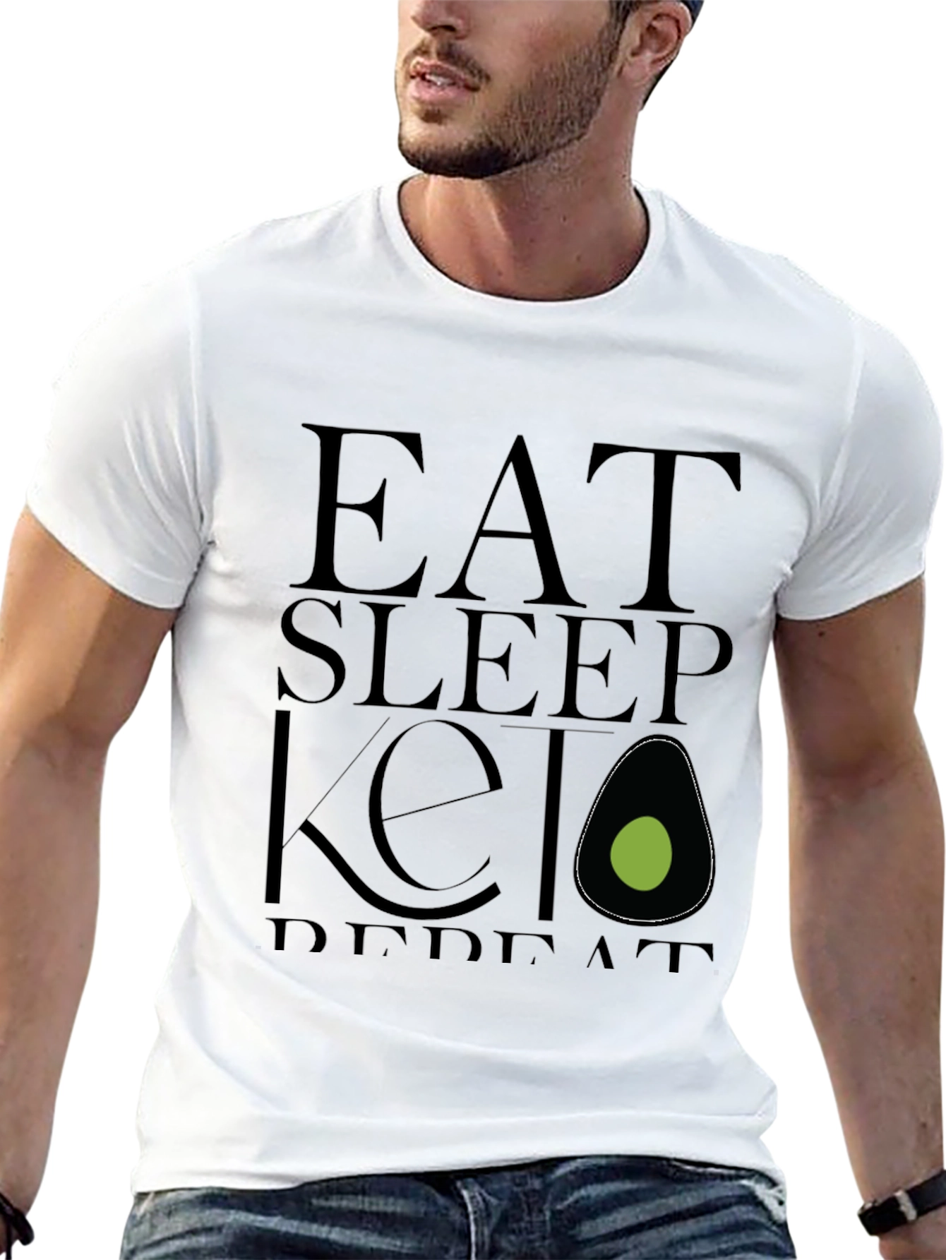 Eat Sleep Keto Repeat Black T-Shirt