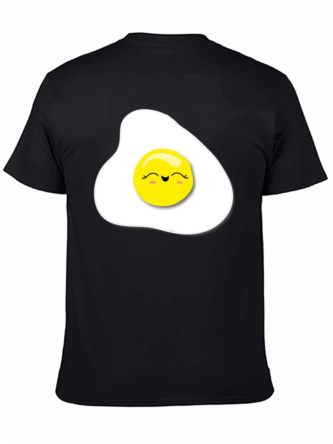 Sunny Side Up Egg Graphic Tee - Black T-Shirt