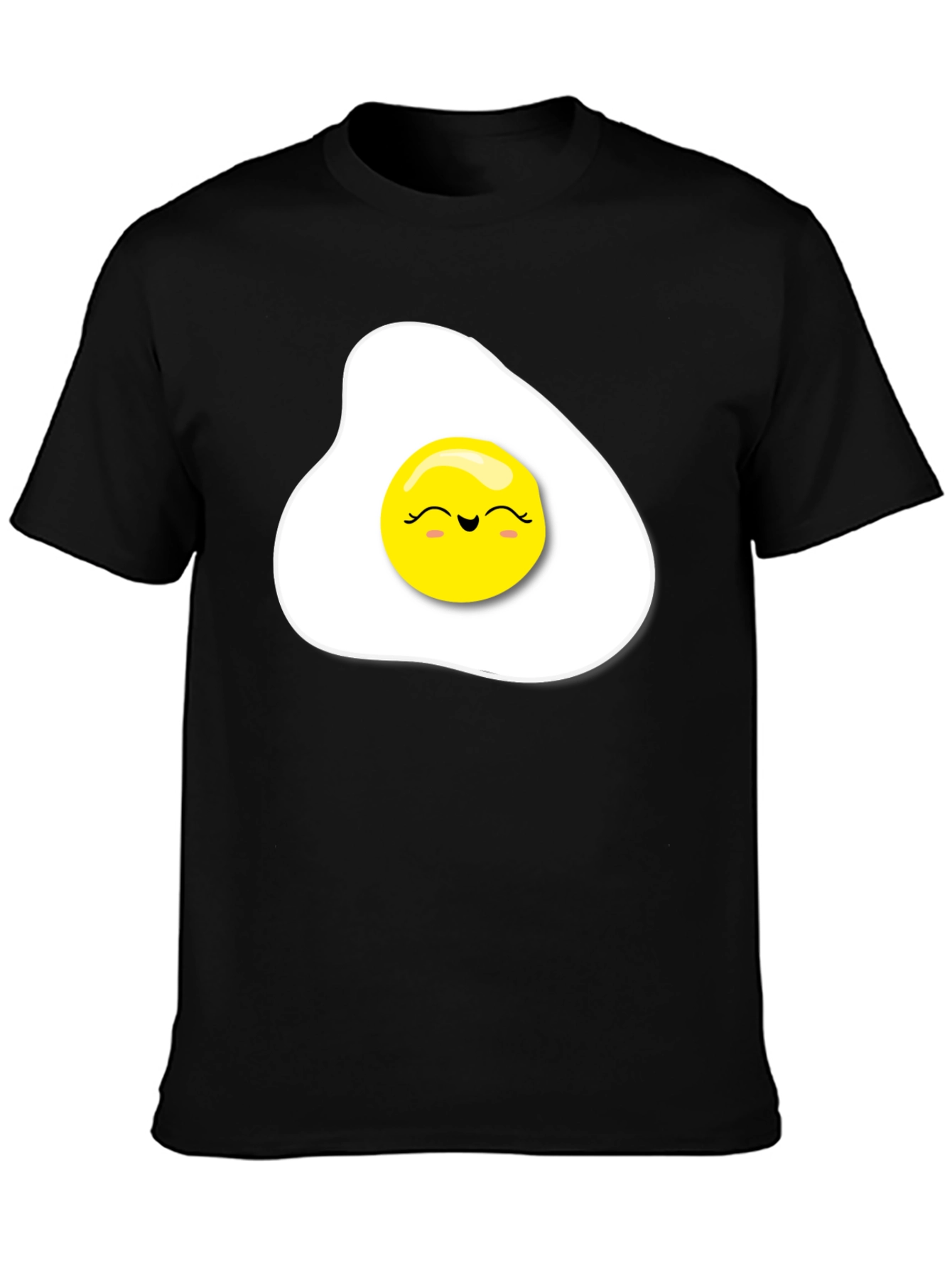 Sunny Side Up Egg Graphic Tee - Black T-Shirt
