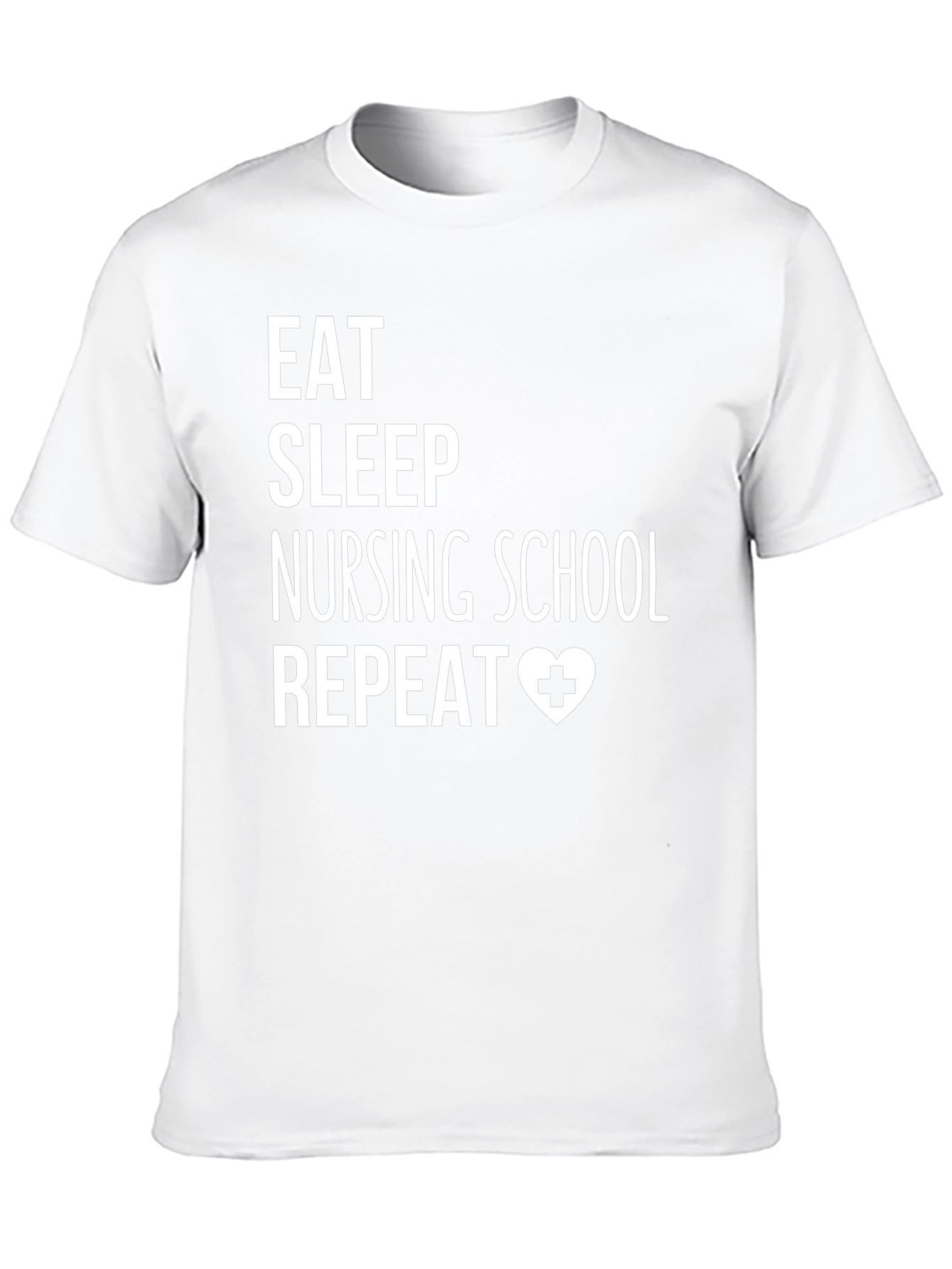 Eat Sleep Nursing School Repeat Graphic Tee