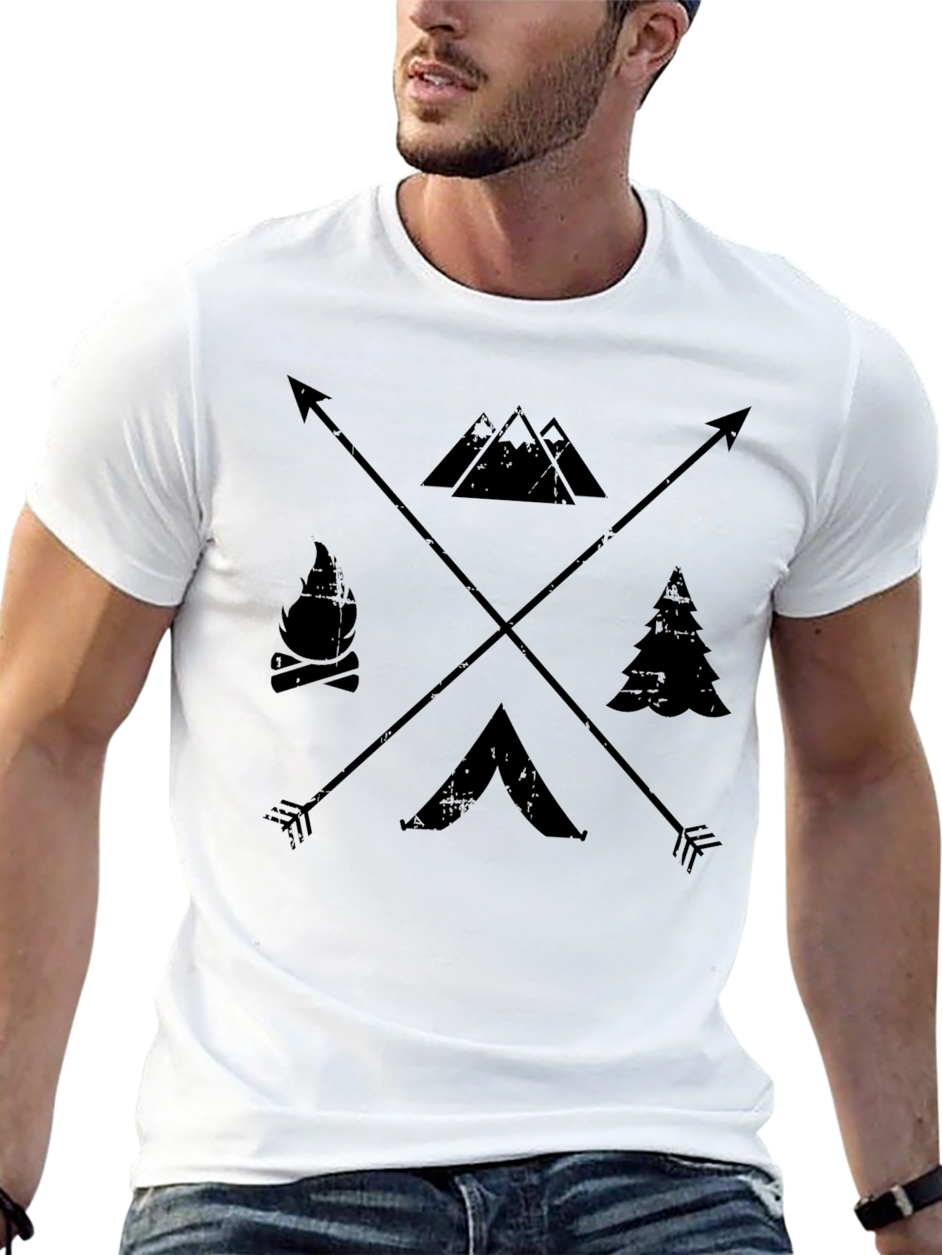 Outdoor Adventure Graphic T-Shirt Camping Nature