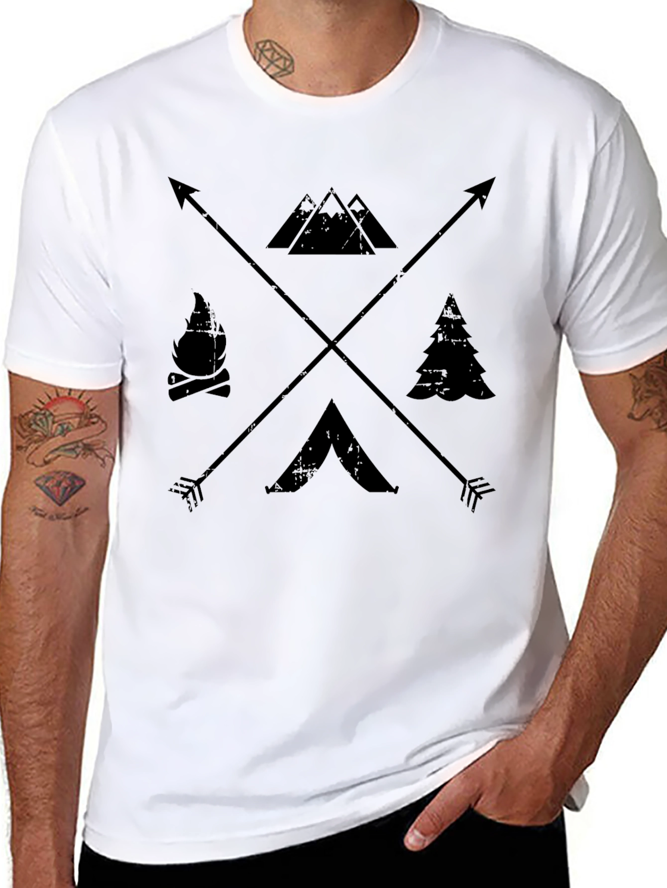 Outdoor Adventure Graphic T-Shirt Camping Nature