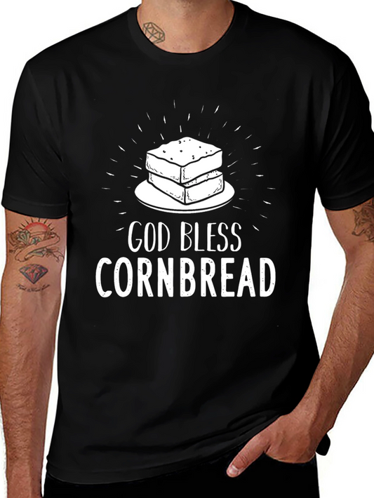 God Bless Cornbread T-Shirt - Foodie Humor Tee
