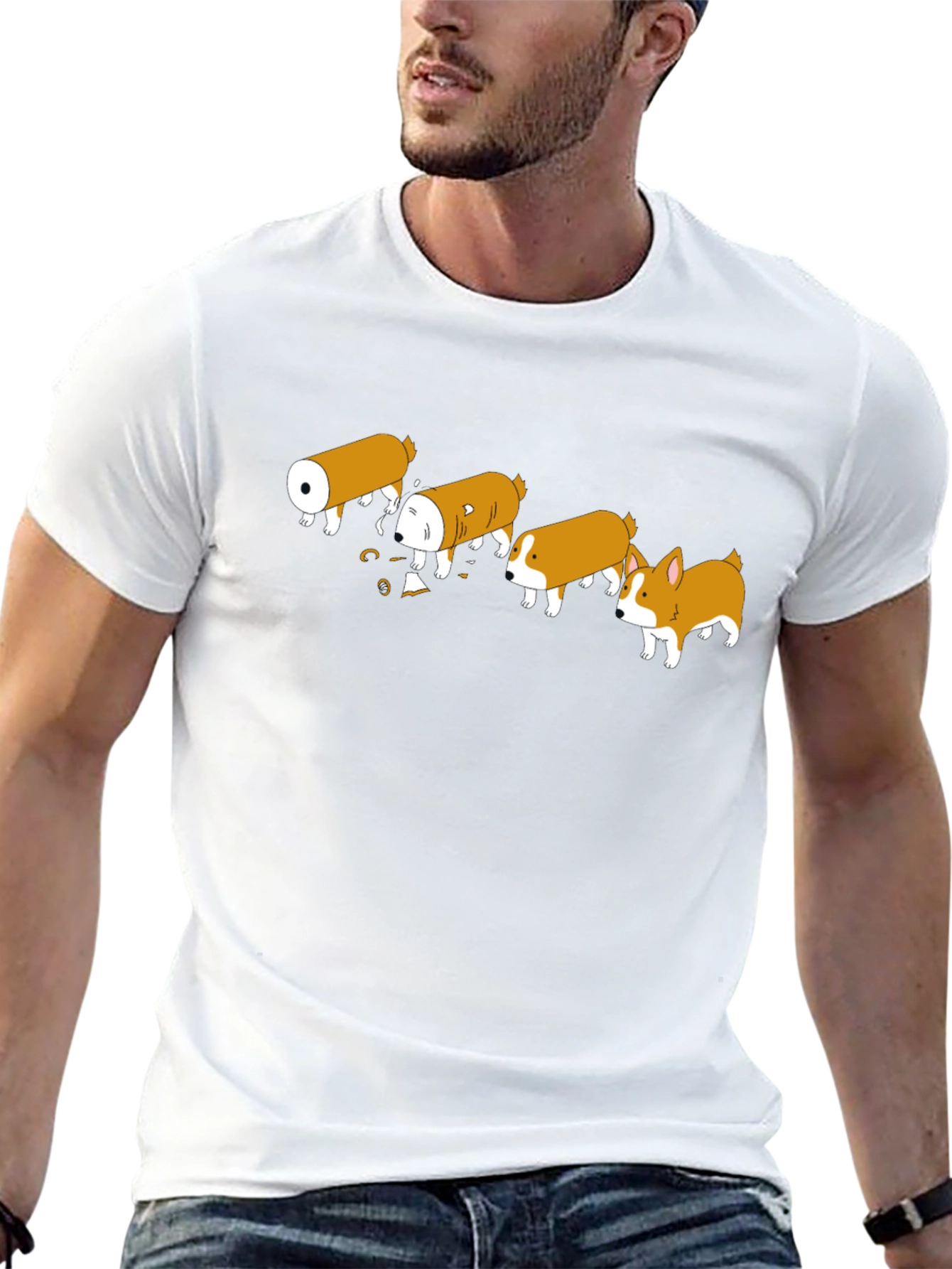 Corgi Sausage Evolution Funny T-Shirt