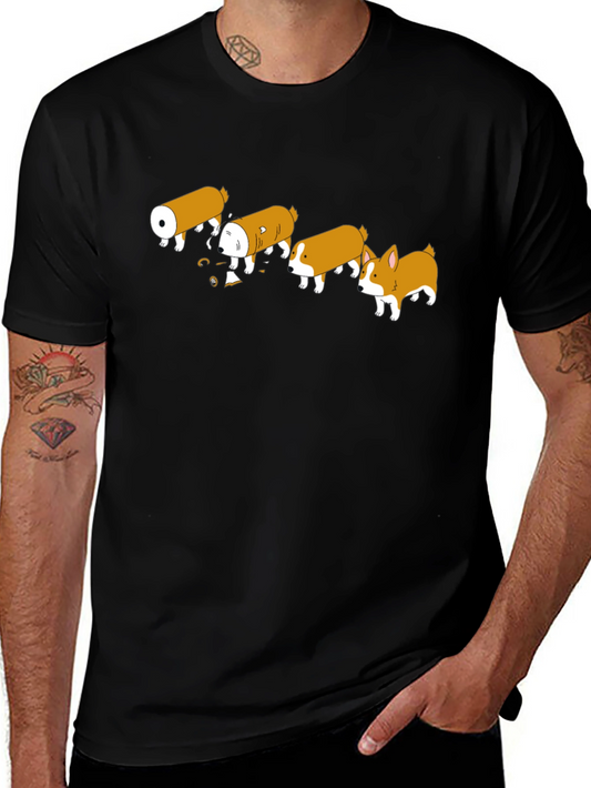 Corgi Sausage Evolution Funny T-Shirt