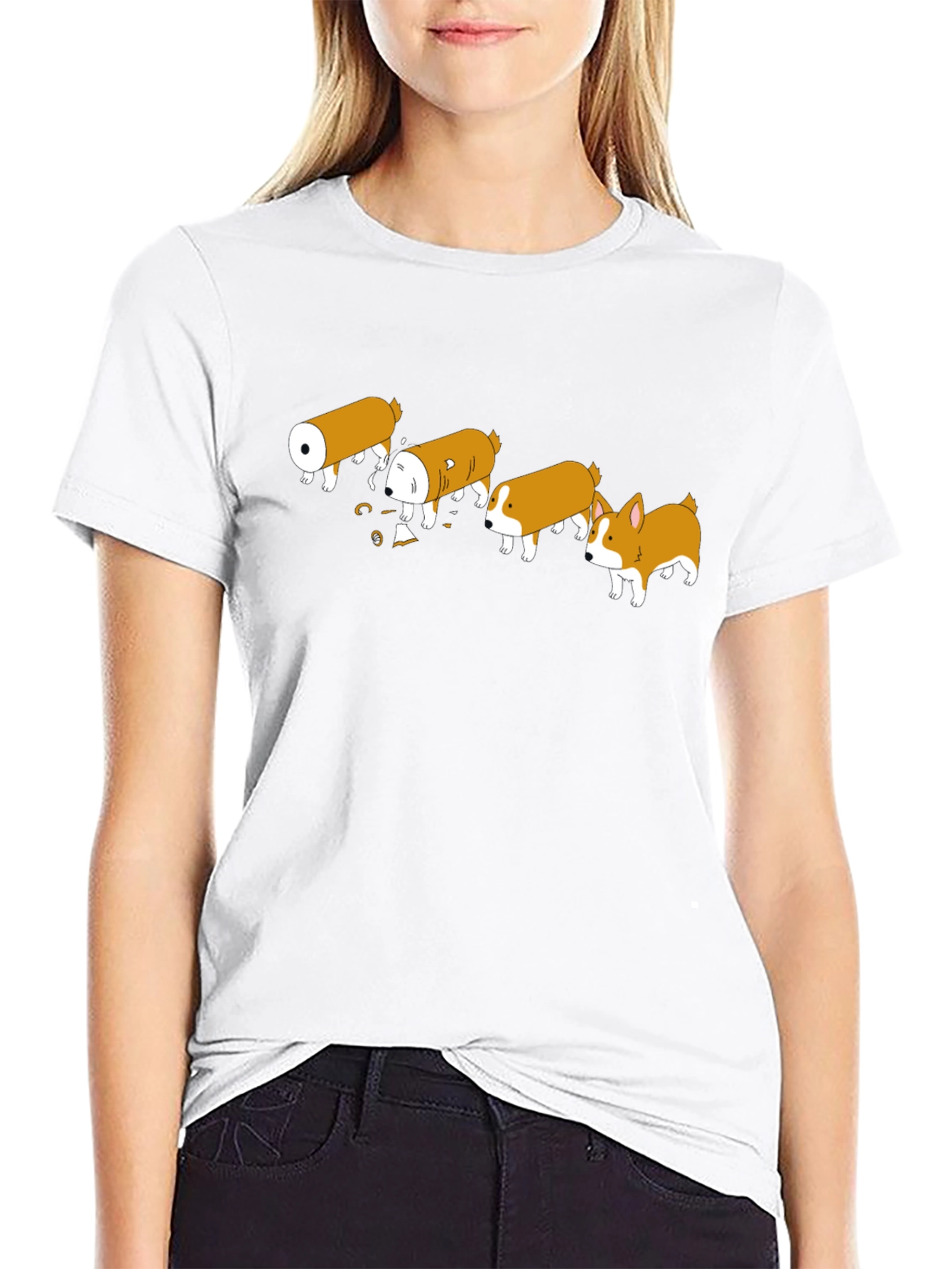 Corgi Sausage Evolution Funny T-Shirt