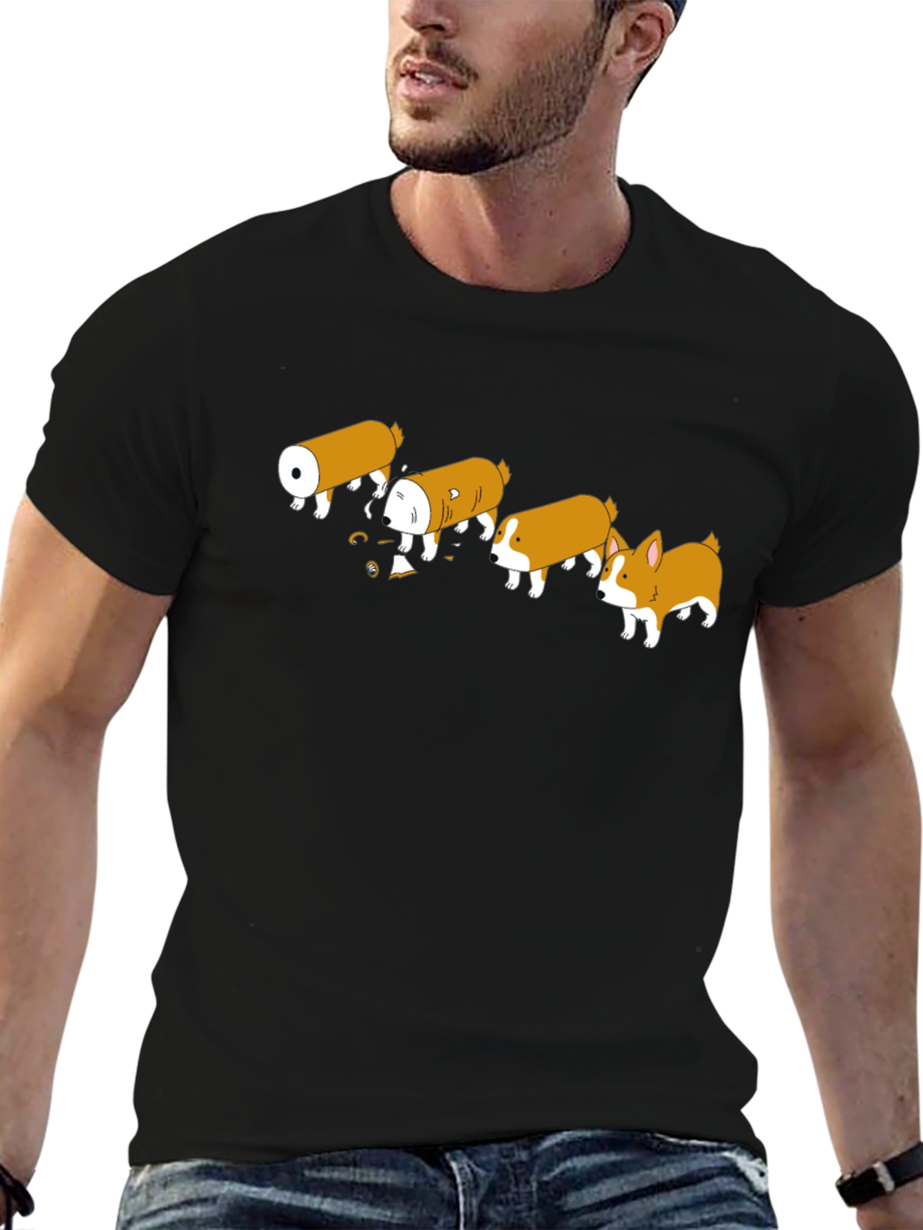 Corgi Sausage Evolution Funny T-Shirt