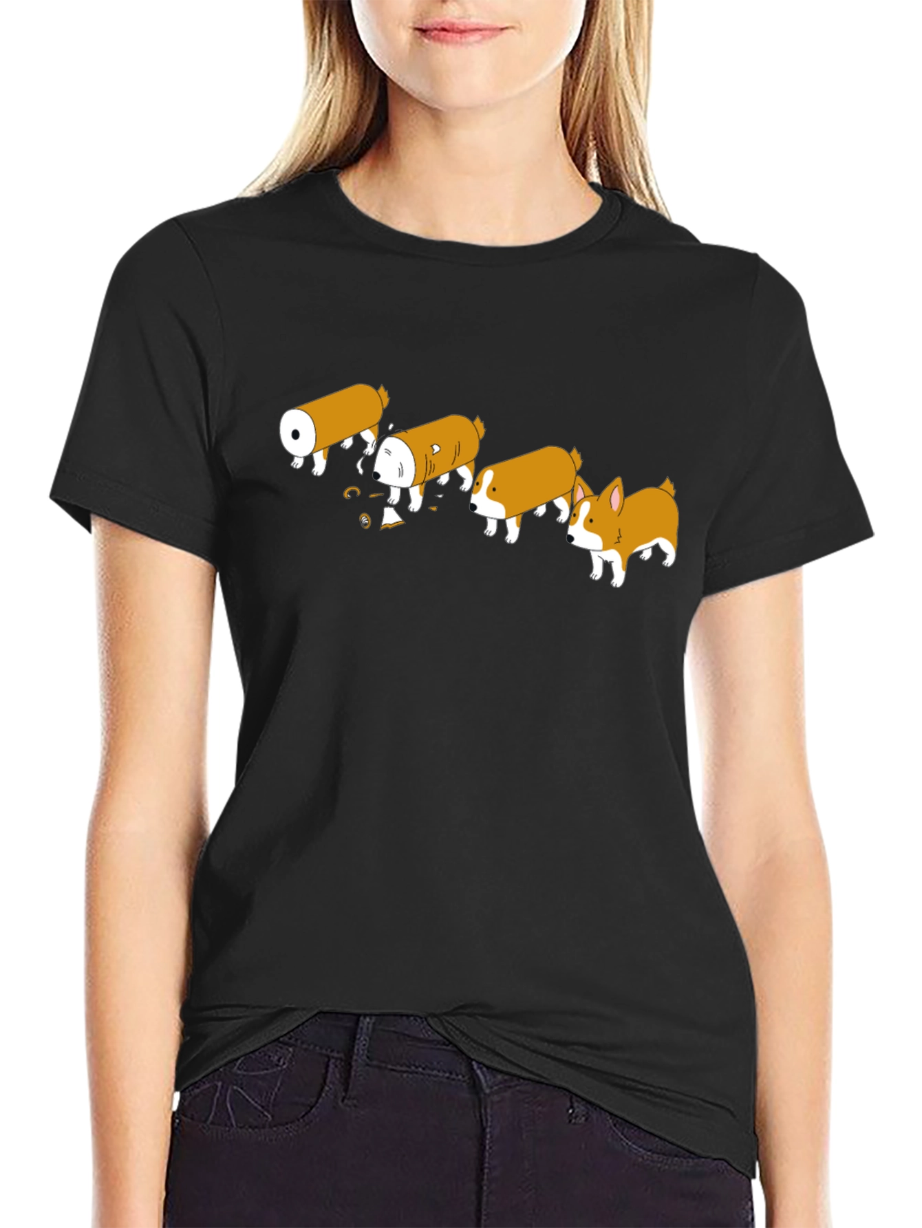 Corgi Sausage Evolution Funny T-Shirt