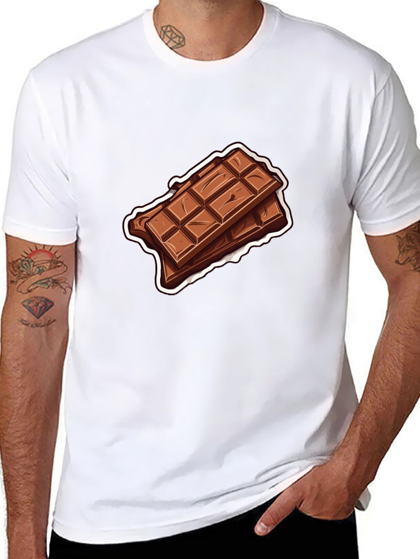 Chocolate Bar Graphic Tee - Black