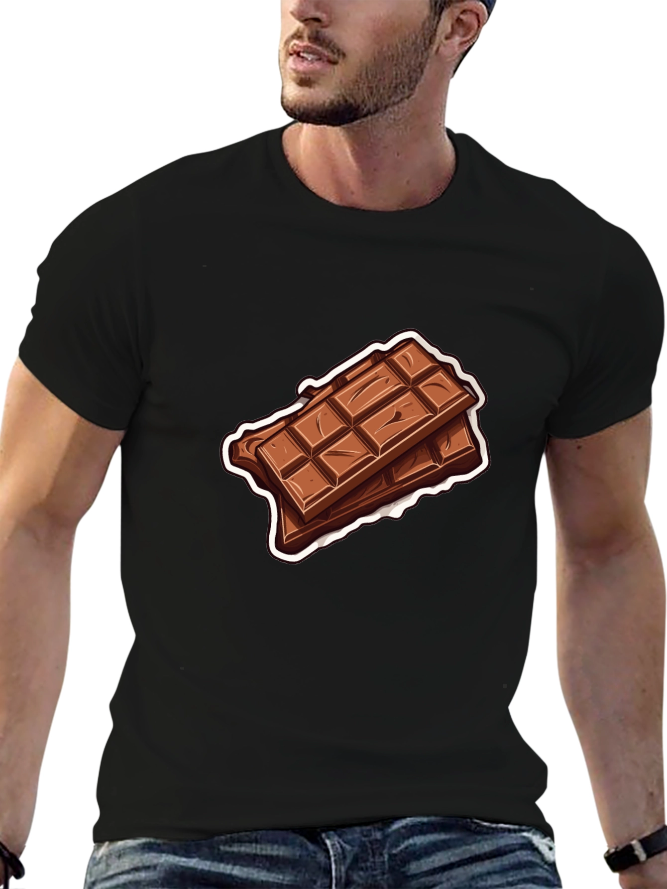 Chocolate Bar Graphic Tee - Black