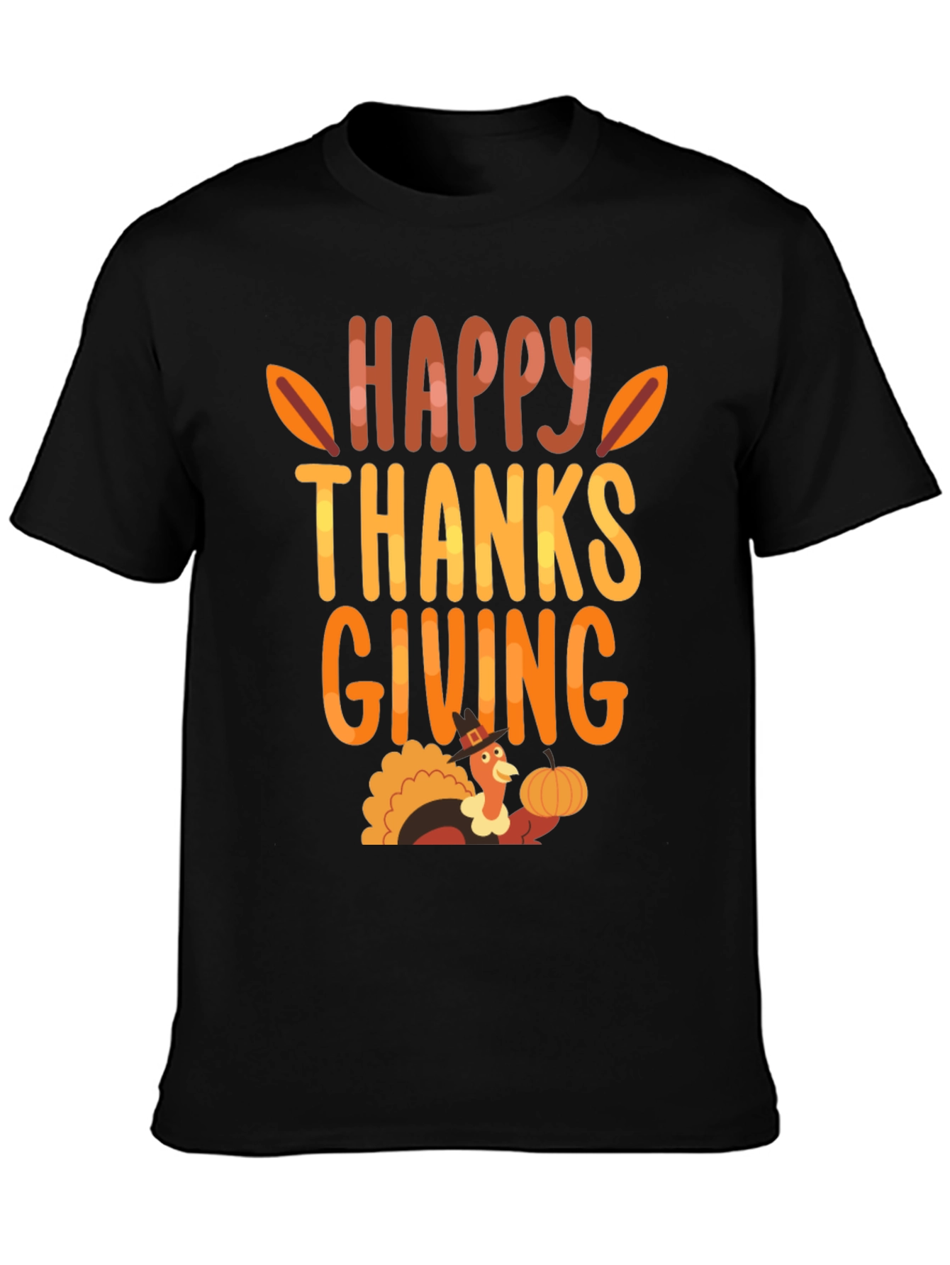 Happy Thanksgiving Turkey Graphic T-Shirt