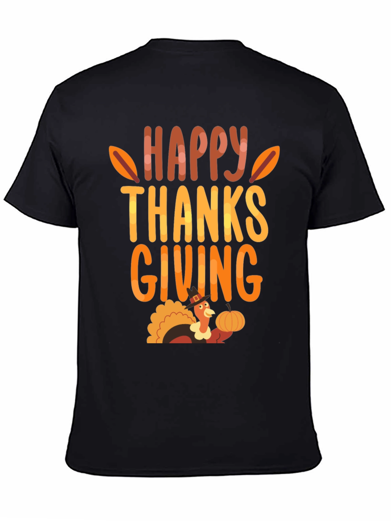 Happy Thanksgiving Turkey Graphic T-Shirt