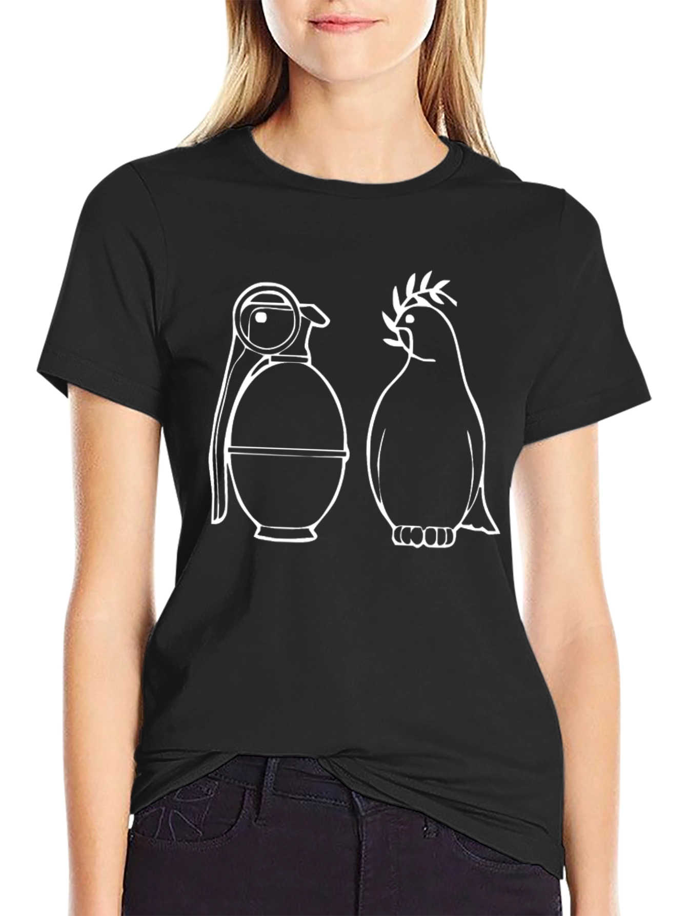 Peace or Pieces T-Shirt: Grenade & Dove Design
