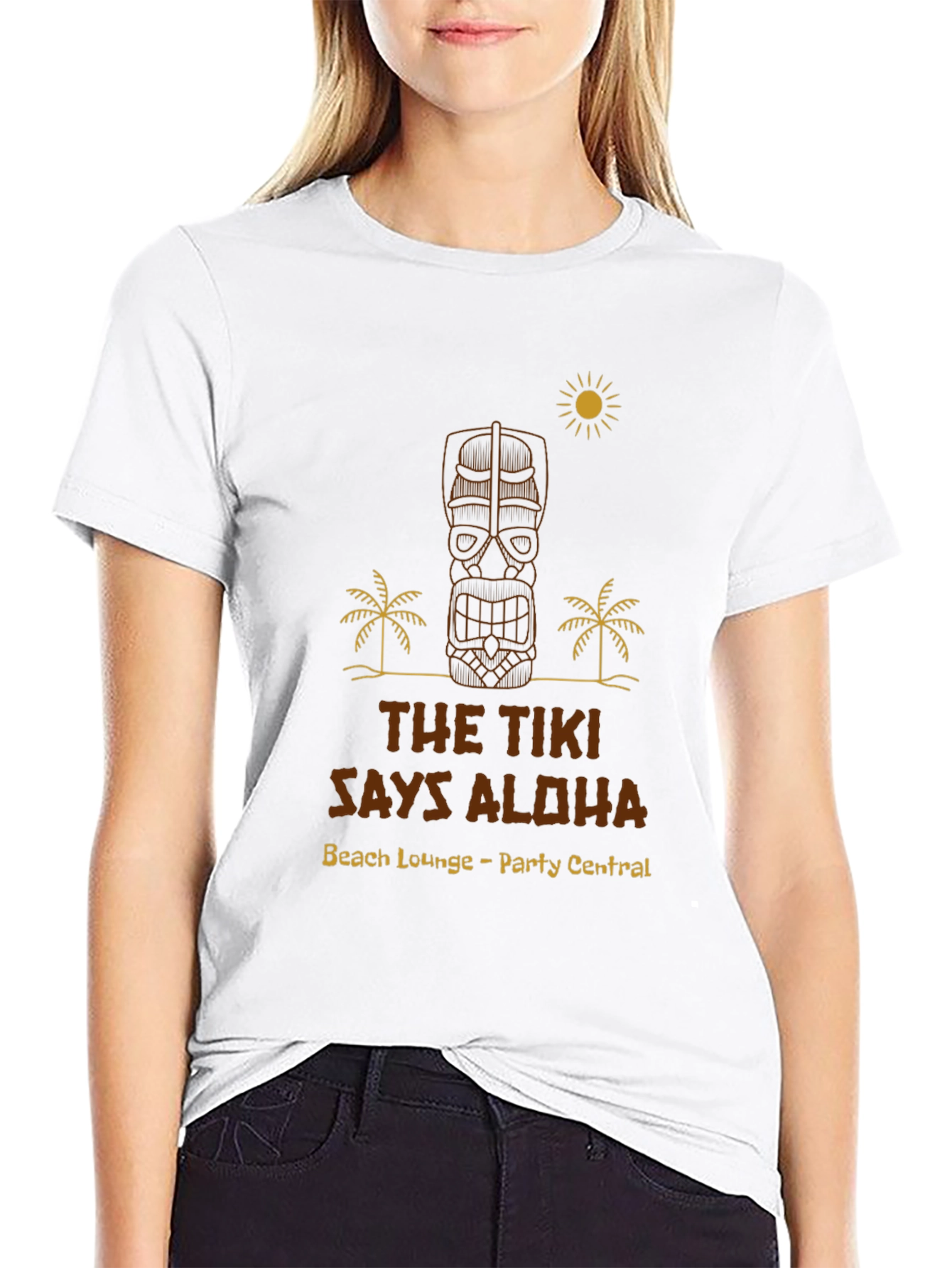 The Tiki Says Aloha Graphic T-Shirt