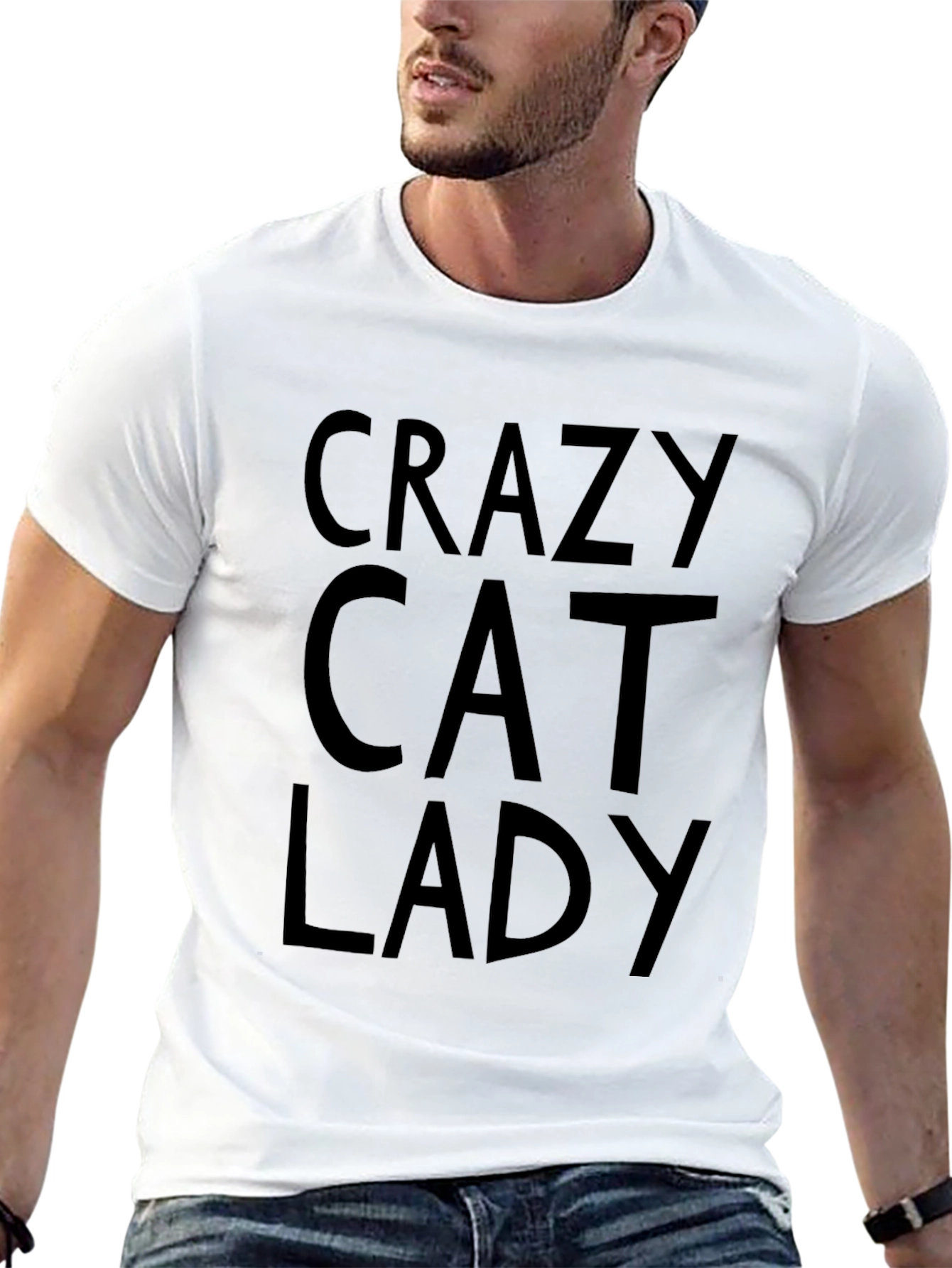Crazy Cat Lady Graphic T-Shirt - Black