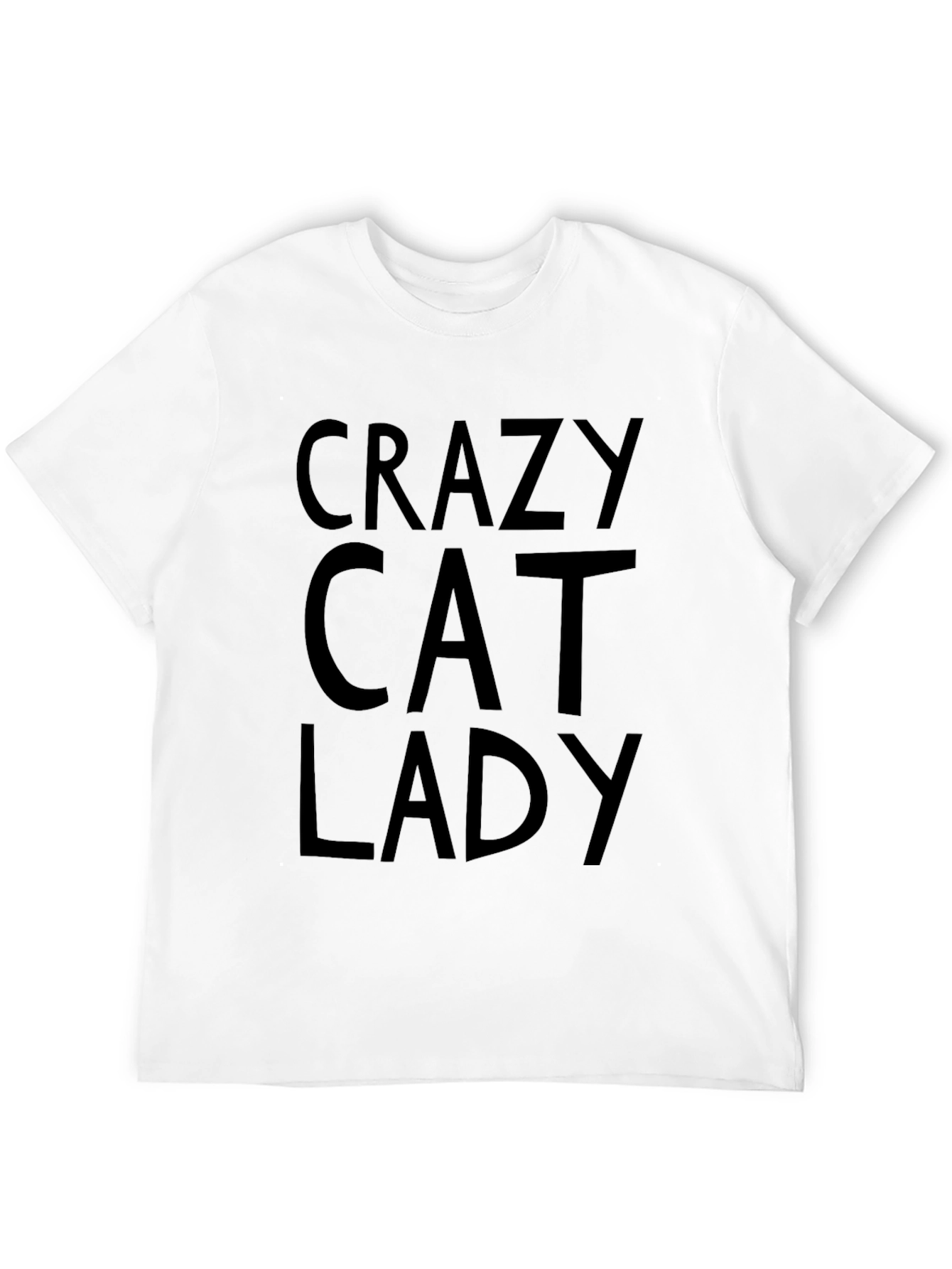 Crazy Cat Lady Graphic T-Shirt - Black
