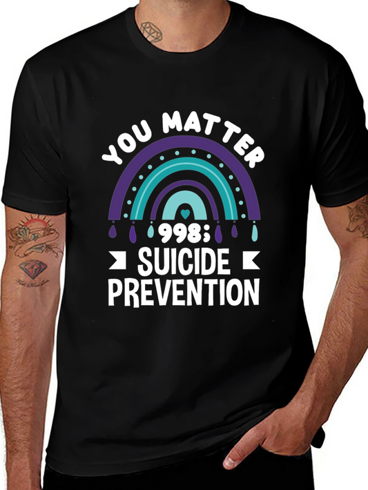 You Matter Suicide Prevention Rainbow Graphic Tee