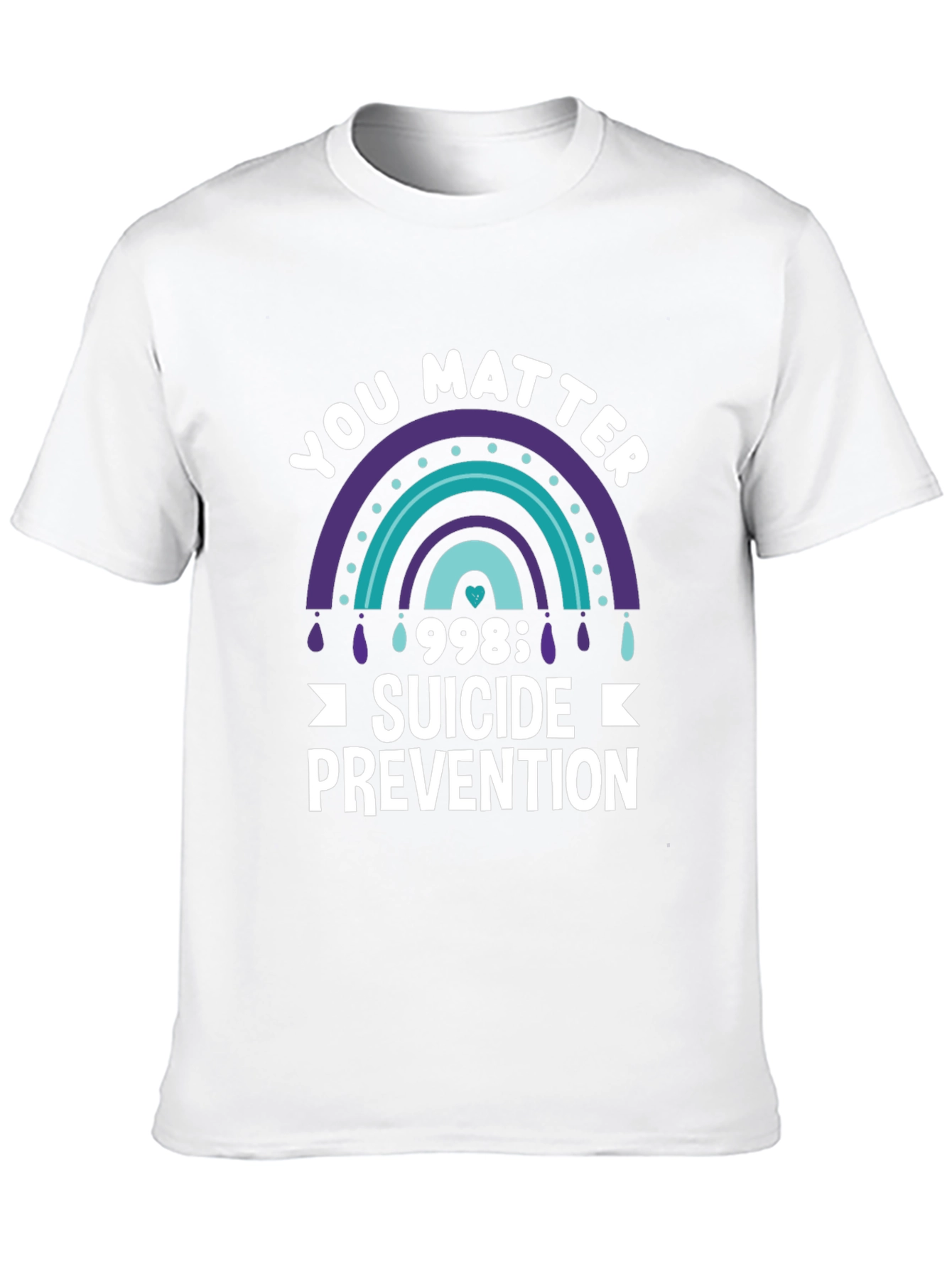 You Matter Suicide Prevention Rainbow Graphic Tee