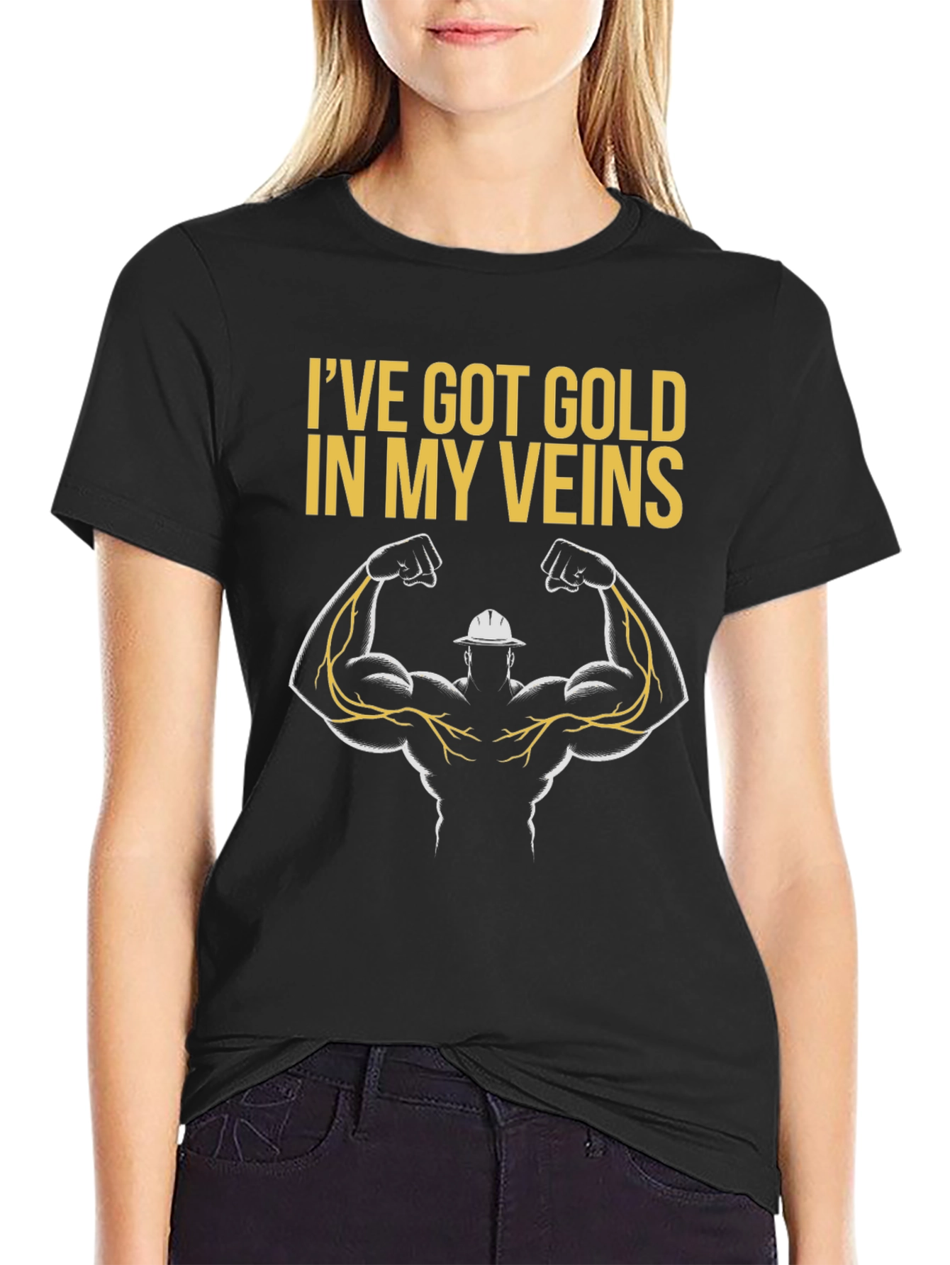 Gold Veins T-Shirt - Electrician Gift