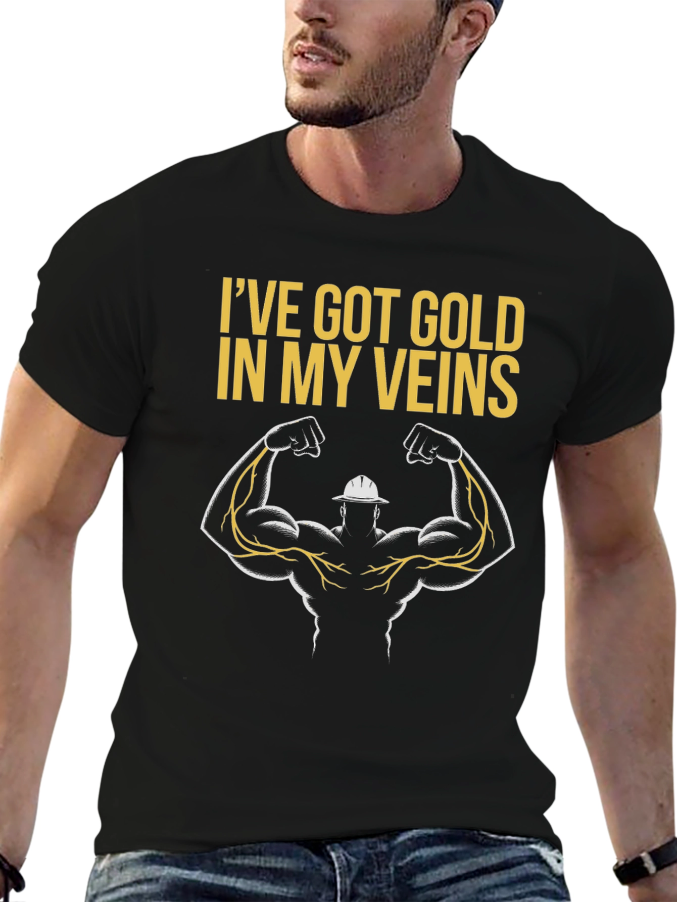 Gold Veins T-Shirt - Electrician Gift