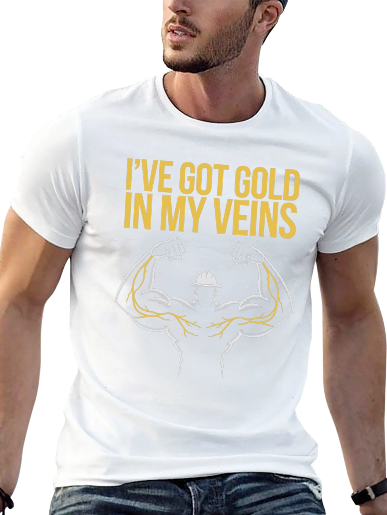 Gold Veins T-Shirt - Electrician Gift