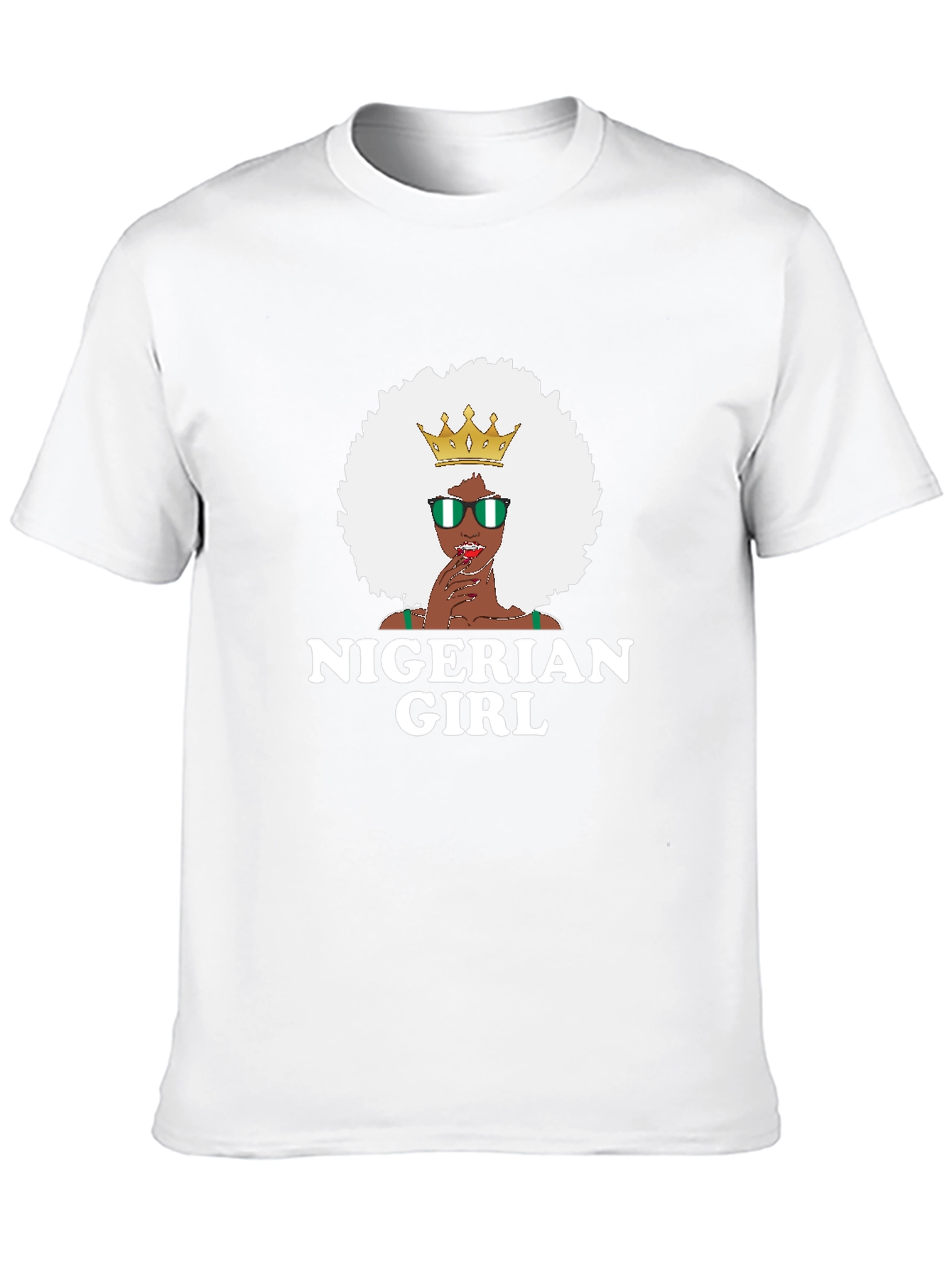 Nigerian Girl T-Shirt - Black Cotton Tee