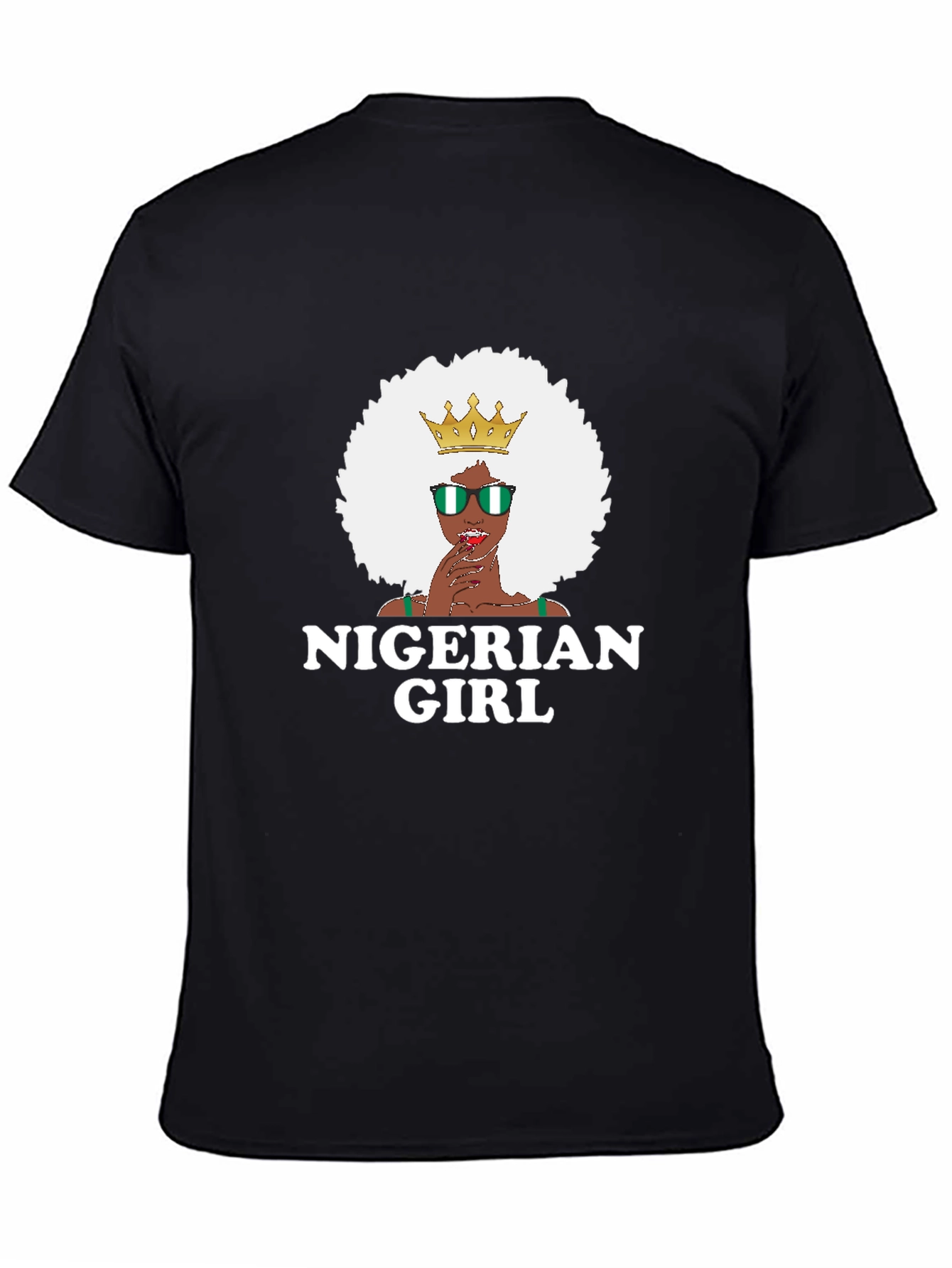 Nigerian Girl T-Shirt - Black Cotton Tee