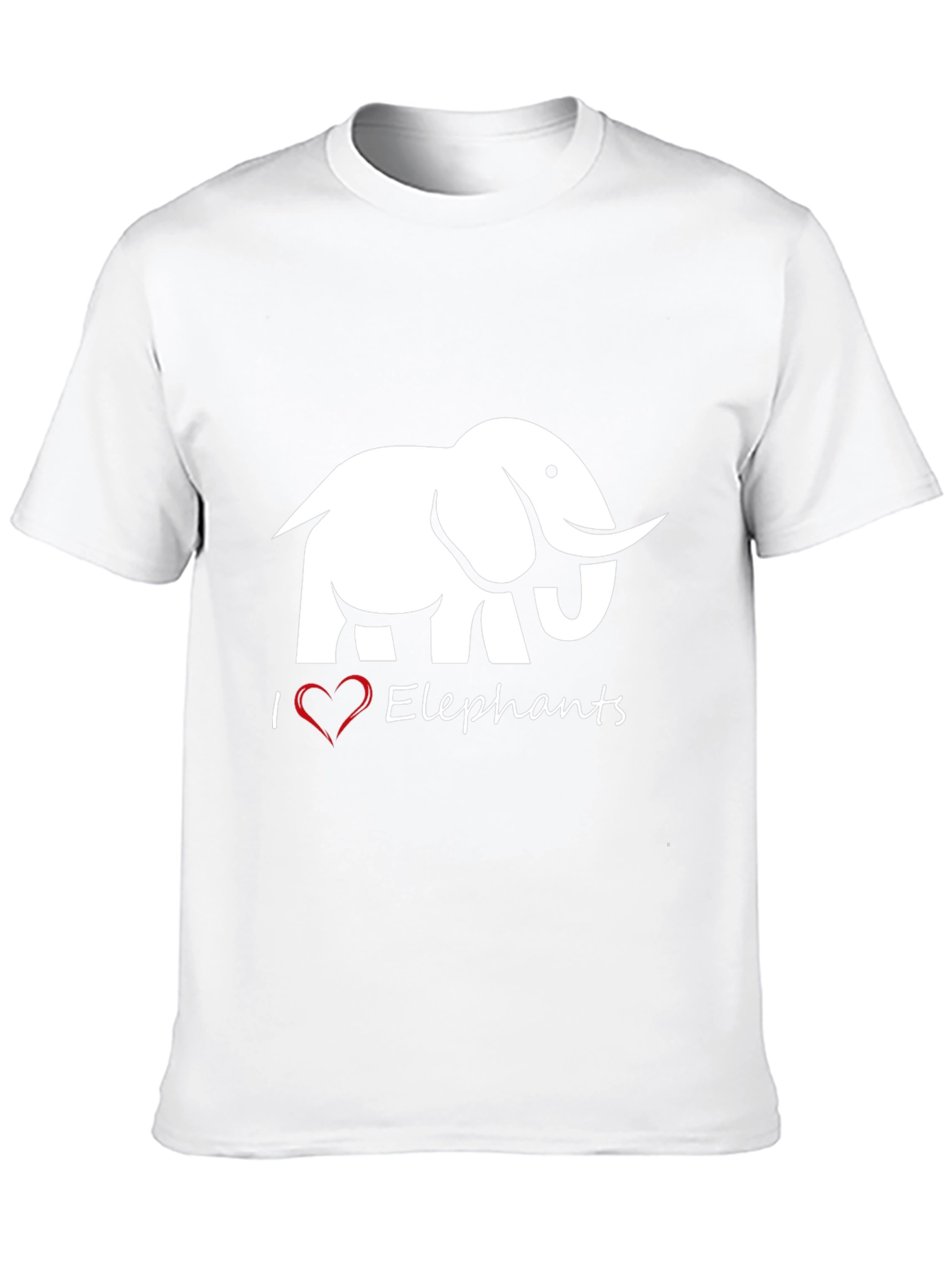 I Heart Elephants Graphic Tee - Black