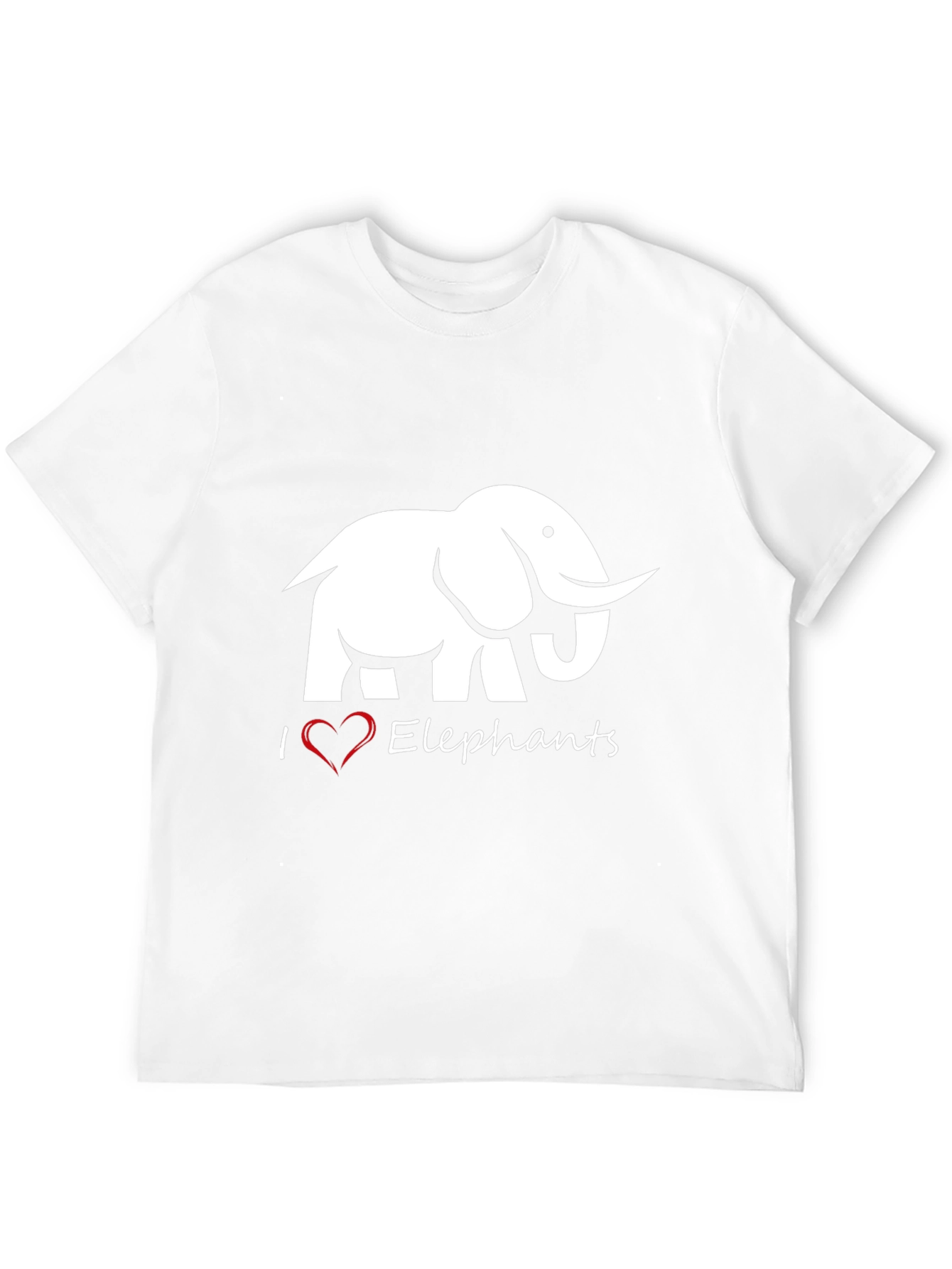 I Heart Elephants Graphic Tee - Black