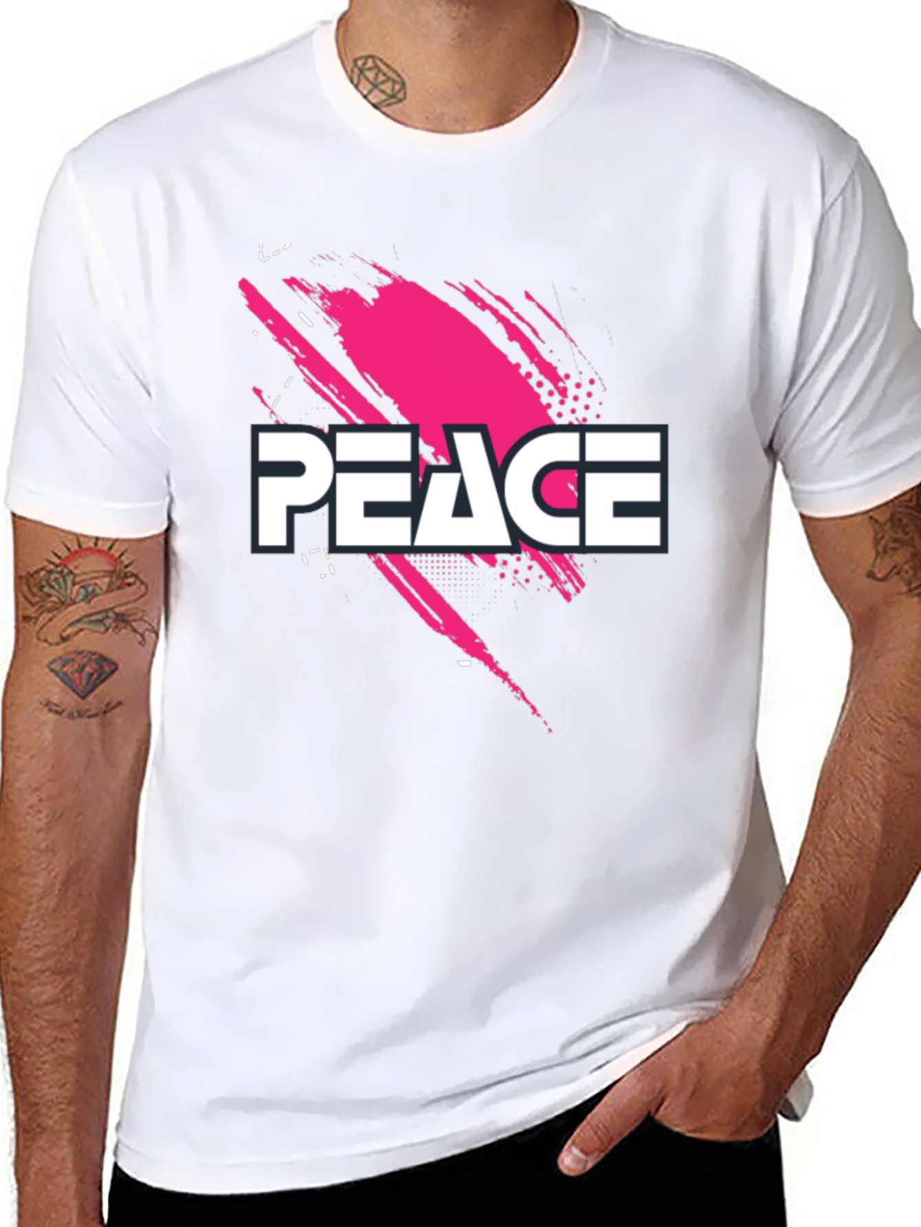 Peace Graphic Black T-Shirt