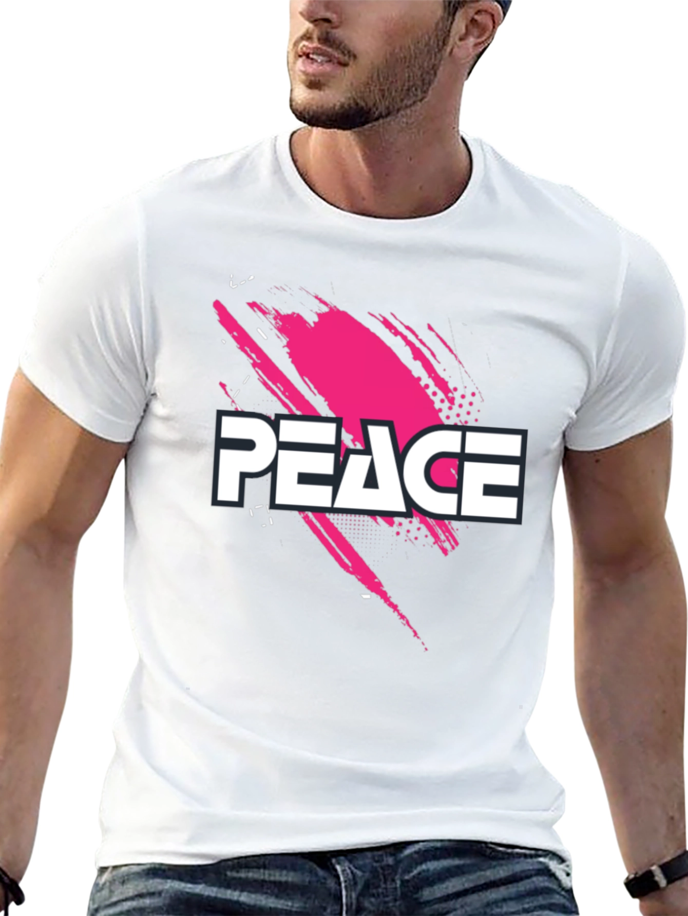 Peace Graphic Black T-Shirt