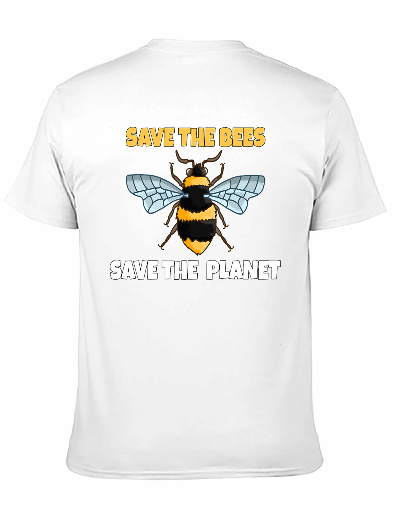 Save the Bees T-Shirt Black Cotton Tee