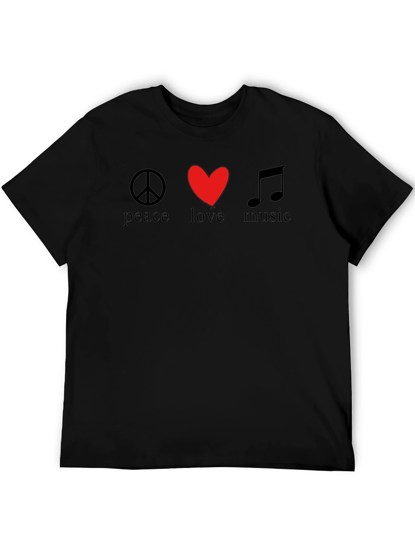 Peace Love Music T-Shirt - Trendy Graphic Tee