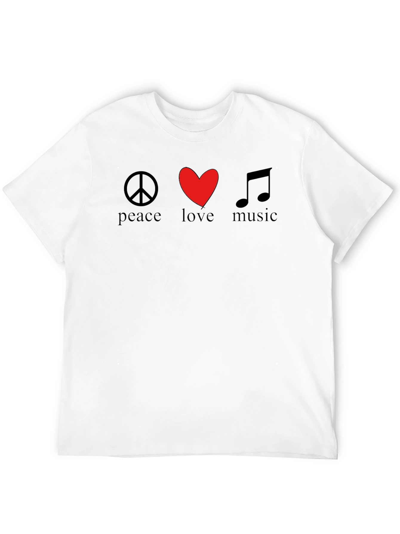 Peace Love Music T-Shirt - Trendy Graphic Tee